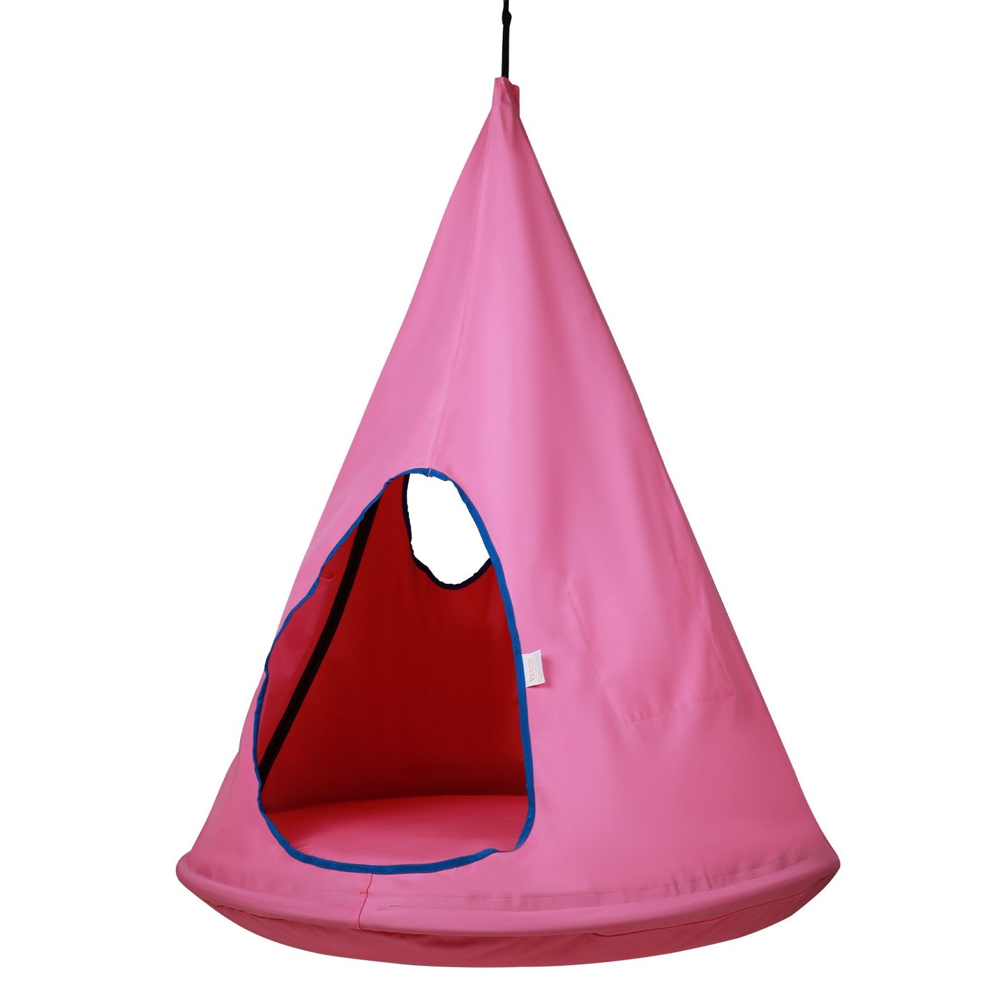 Kids Nest Chair, Hängmatta stol med justerbart rep, Hängmatta stol för barn inomhus och utomhus (39" D x 52" H), 250lbs Viktkapacitet, Rosa