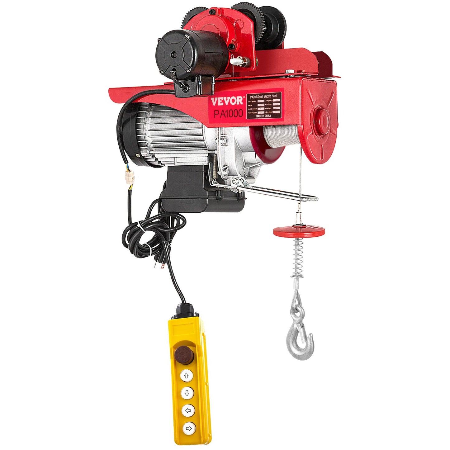 Electric Wire Rope Hoist with Trolley, Electric Wire Rope Hoist with Trolley Remote Control Industry 1000KG/2200LBS Capacity