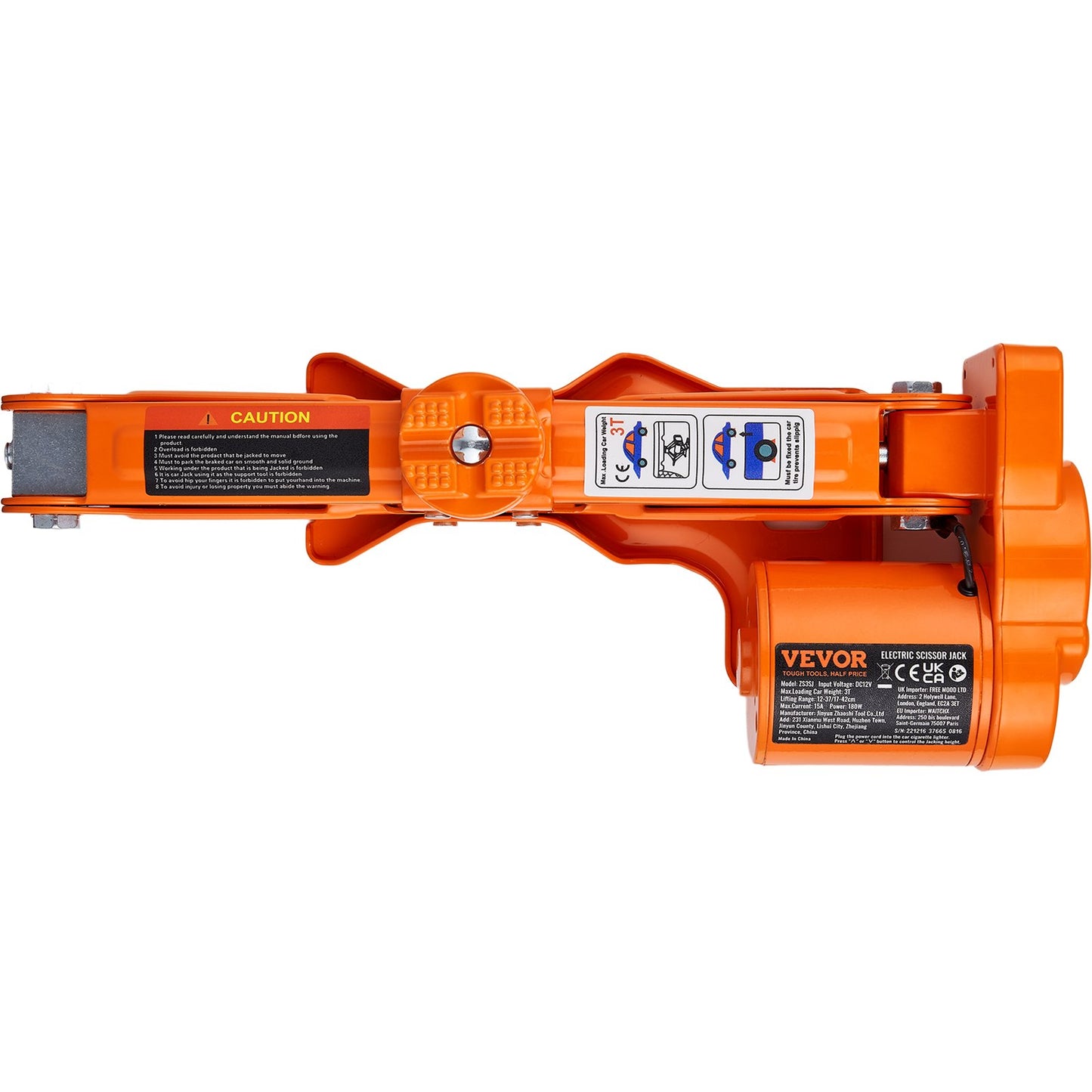 Elbil Jack Golv Jack 3 Ton elektrisk sax Jack bil reparationsverktyg