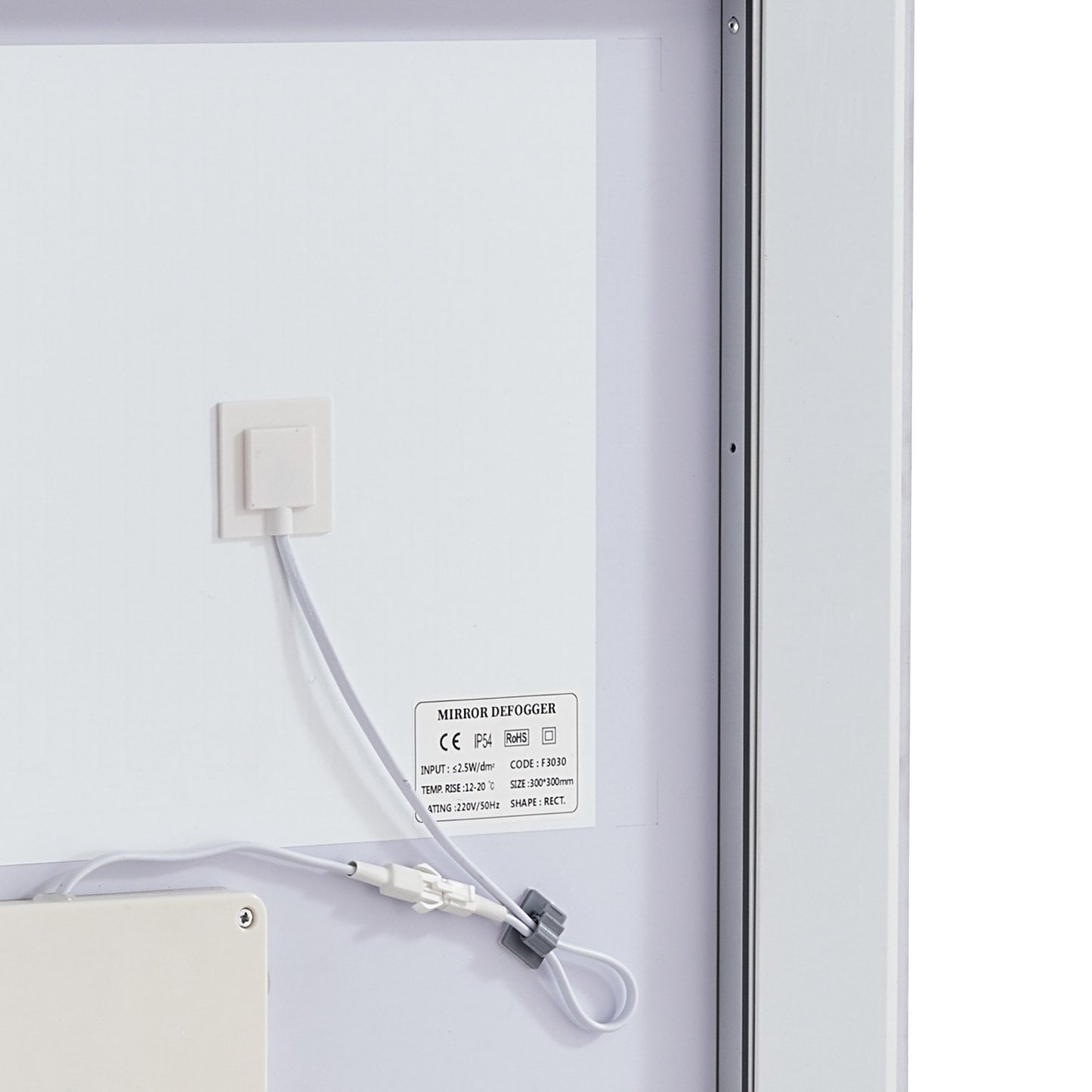 LED Bathroom Mirror 3 Colors Anti-fog Wall Mounted Makeup Mirror 60 x 80 cm