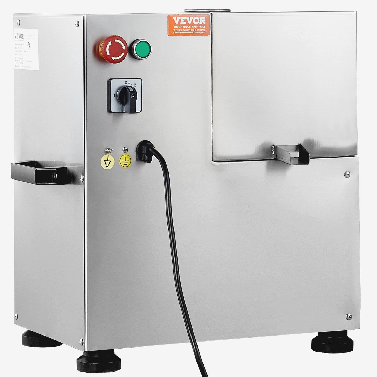Elektrischer Zuckerrohr-Entsafter, 800 W, Leistung 661 Pfund/Stunde, 4 Rollen, 2,4 Zoll großer Einlass