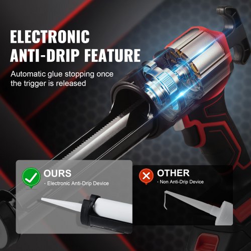 20V Cordless Electric Caulking Gun 10oz/300ml with 4 Adjustable Speeds | EU