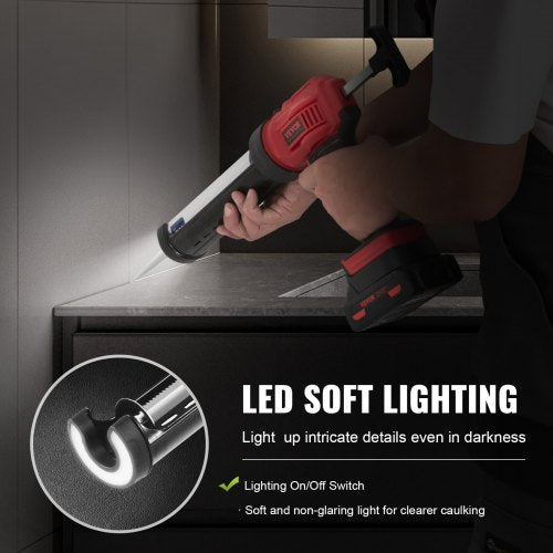 20V Cordless Electric Caulking Gun 10oz/300ml with 4 Adjustable Speeds | EU
