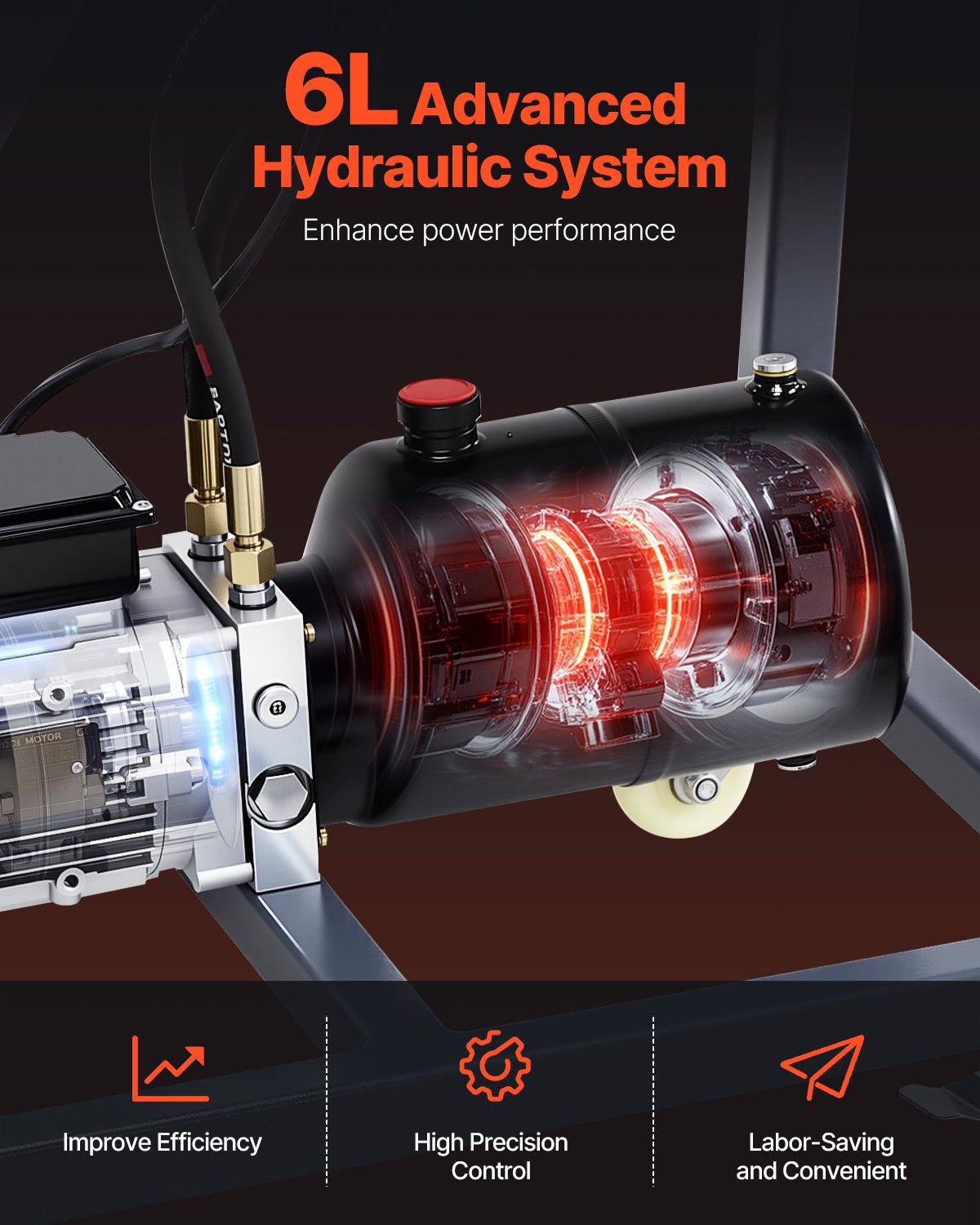 Elektrisk rörbockningsmaskin 750W rörbockare med 6L hydraulcylinder