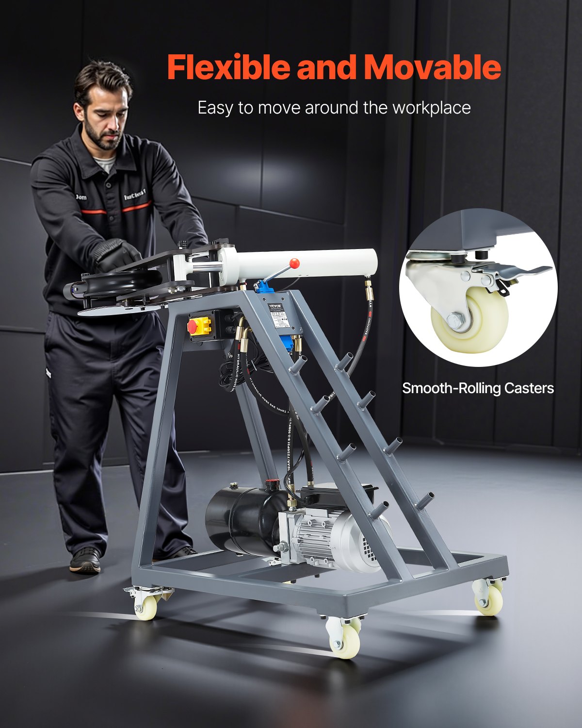 Elektrisk rörbockningsmaskin 750W rörbockare med 6L hydraulcylinder