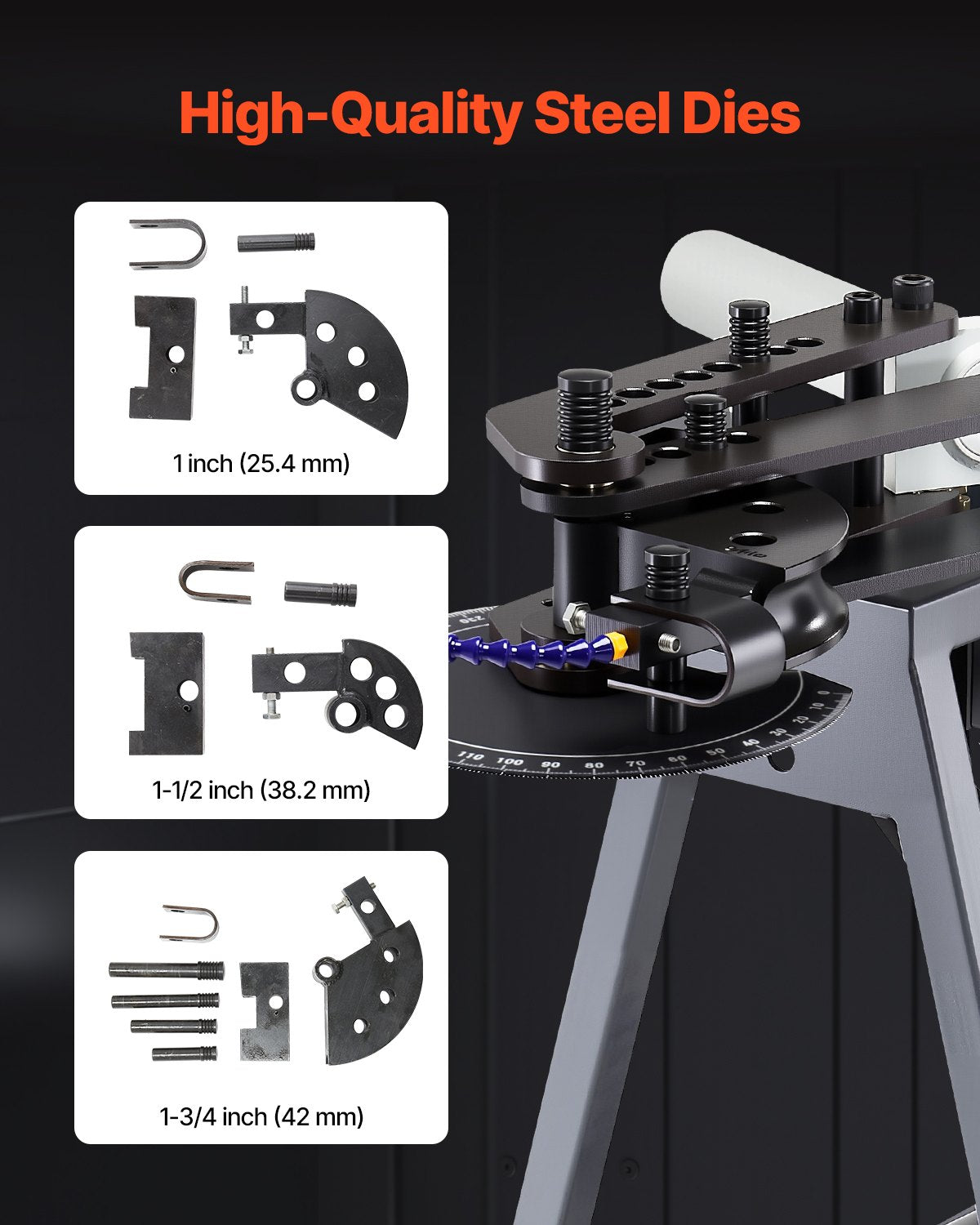 Elektrisk rörbockningsmaskin 750W rörbockare med 6L hydraulcylinder