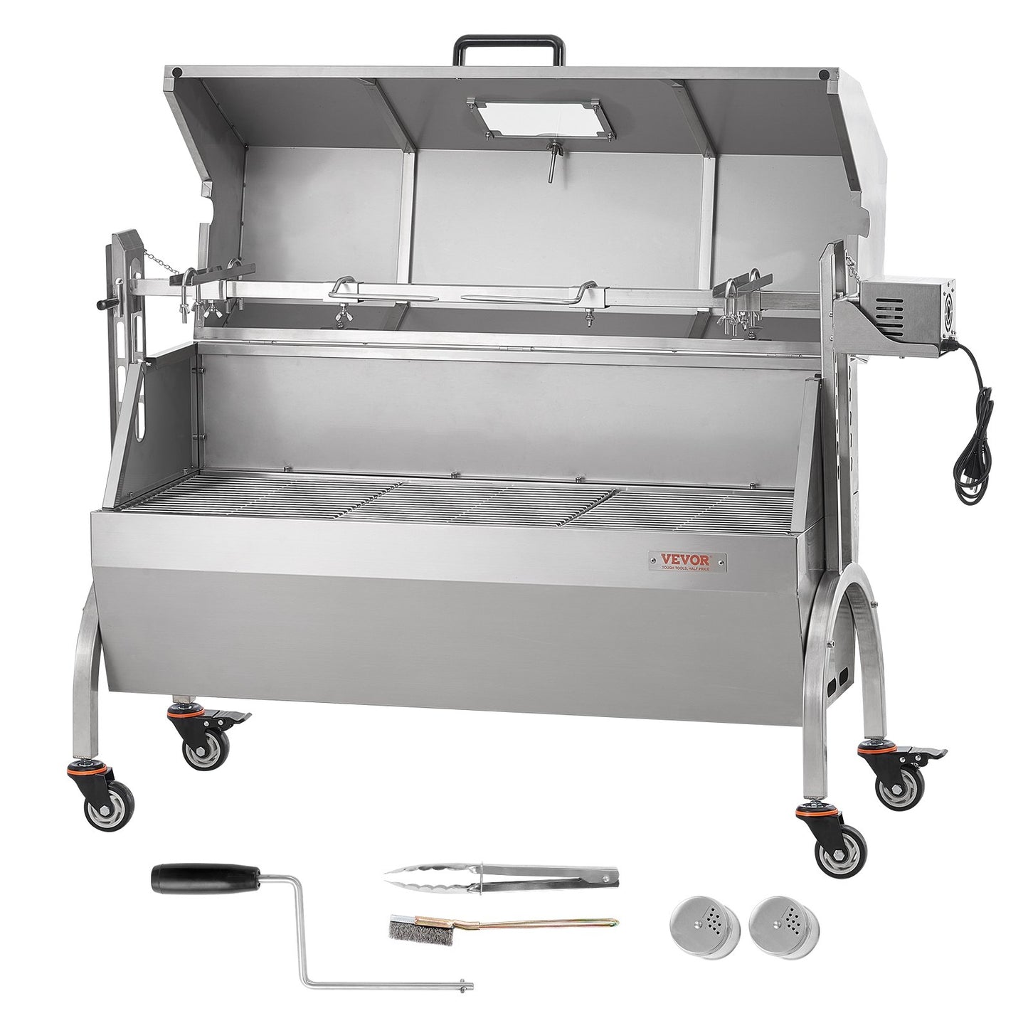 Roaster Spit Rotisserie BBQ Grill Pig Lamb Chicken Roaster 52W 198LBS