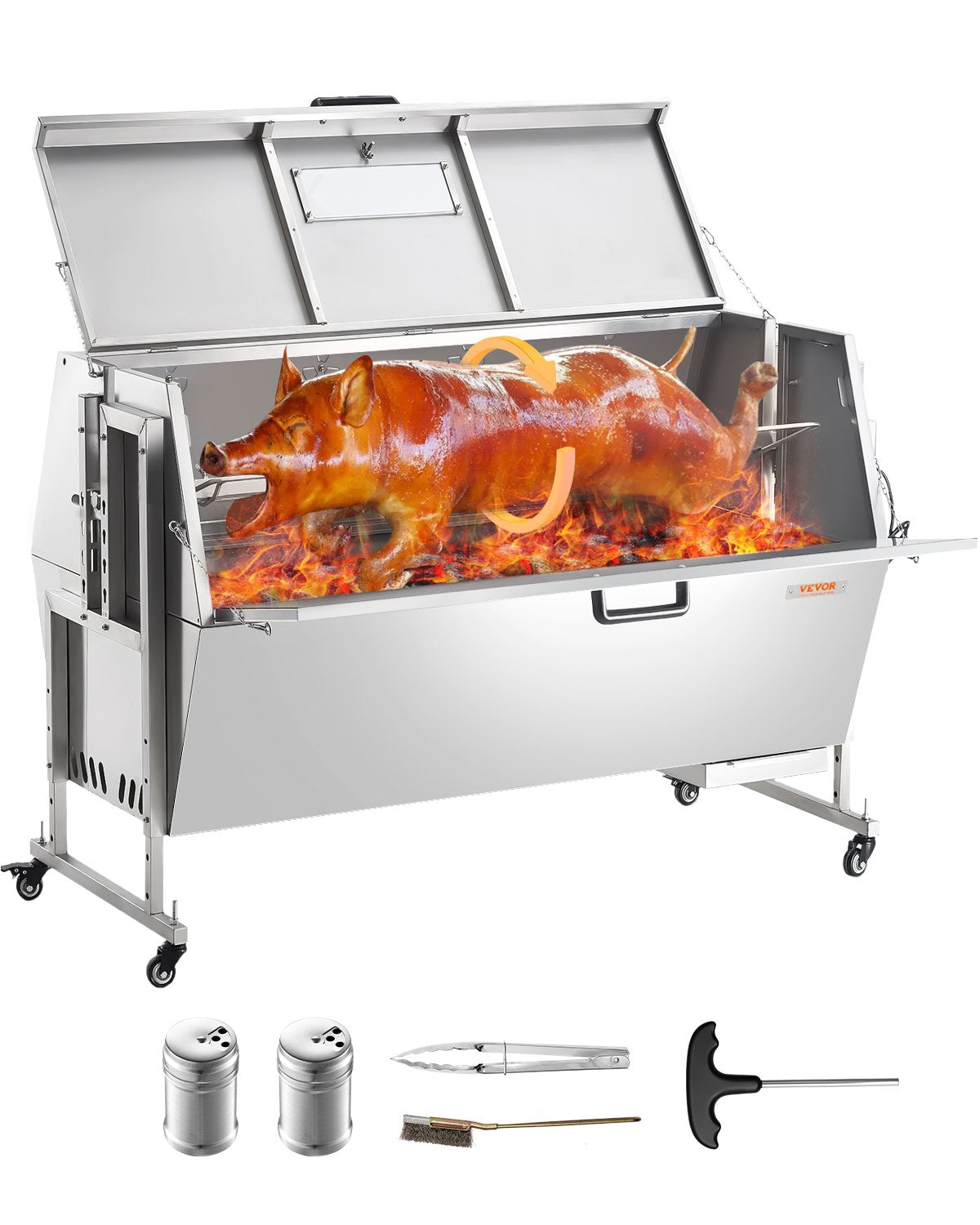 Roaster Spit Rotisserie BBQ Grill Pig Lamb Chicken Roaster 60W 286 LBS
