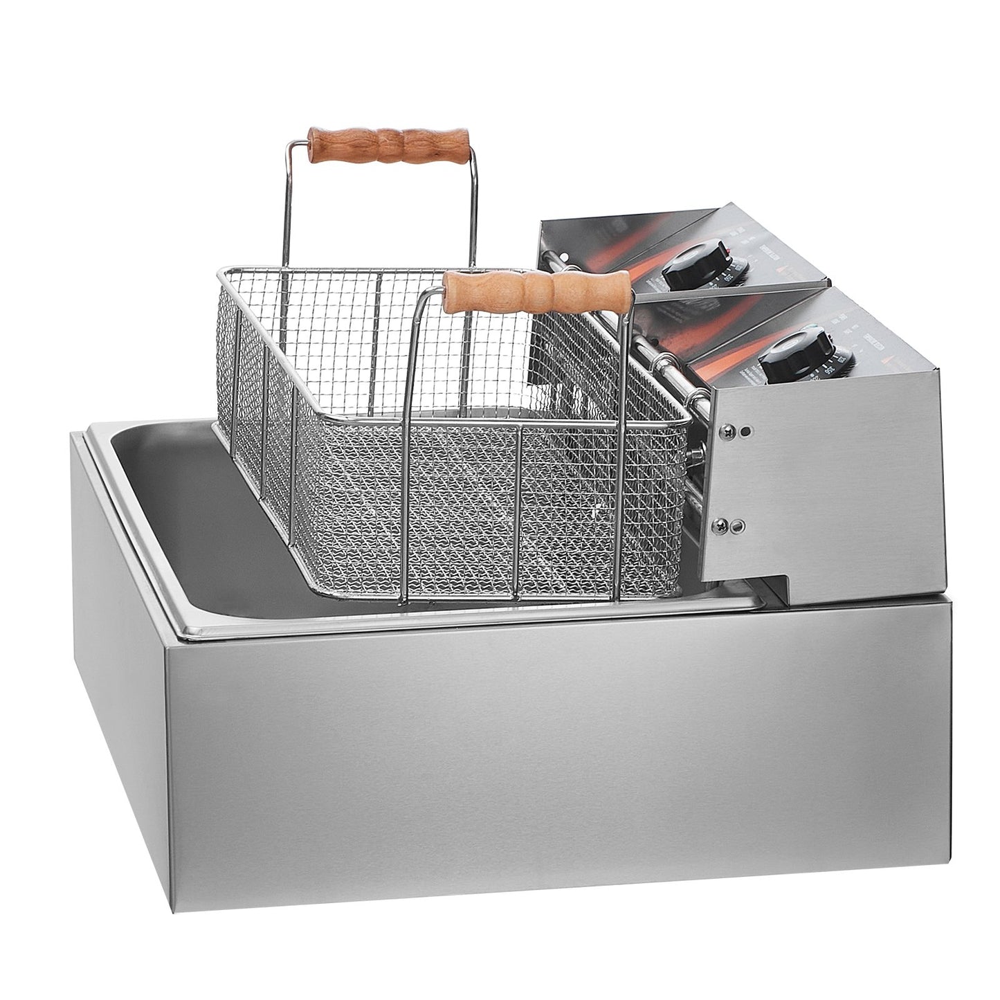 Commercial Electric Fryer 2500W 12L Stainless Steel Upgrade 200°C