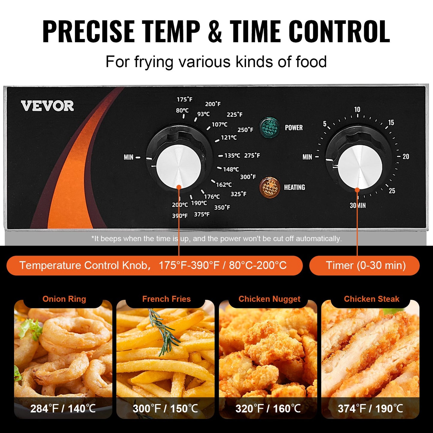 Commercial Electric Deep Fryer Countertop Deep Fryer 9Qt /8.5L