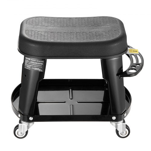 Mechanical Stool Rolling Workshop Seat 300 lbs Load with Wheels and Tool Tray | EU