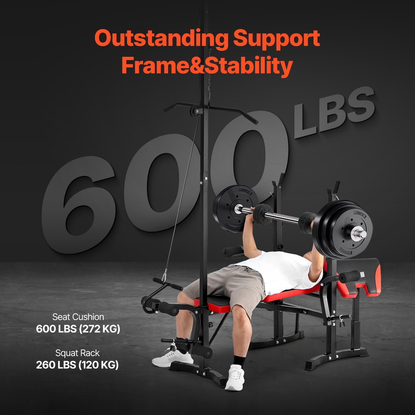 Weight bench Sit up bench for home gym Strength training Adjustable