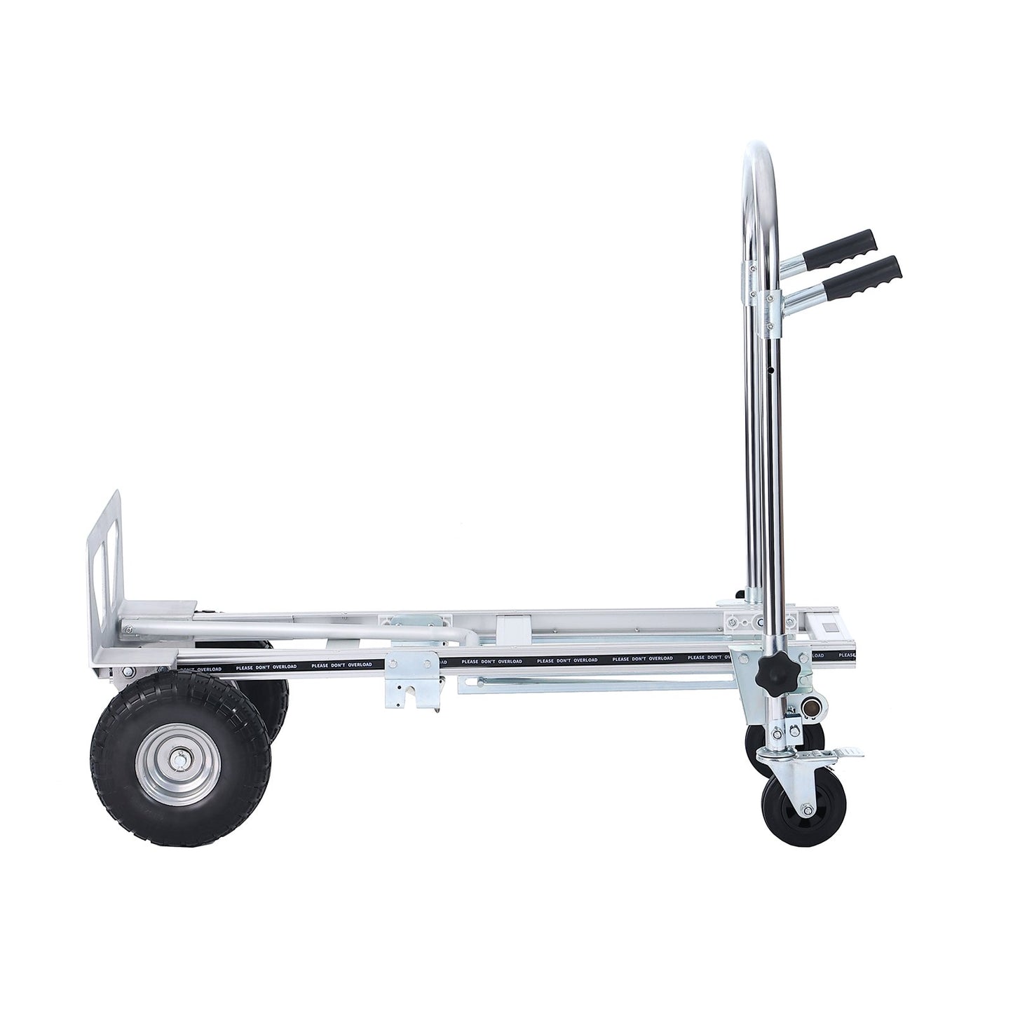 Aluminium Handtruck, 4 i 1, 1000 lbs lastkapacitet, Heavy Duty Industrial Cabriolet hopfällbar Handtruck och Dolly, Utility Cart konverterar från Handtruck till plattformsvagn med gummihjul