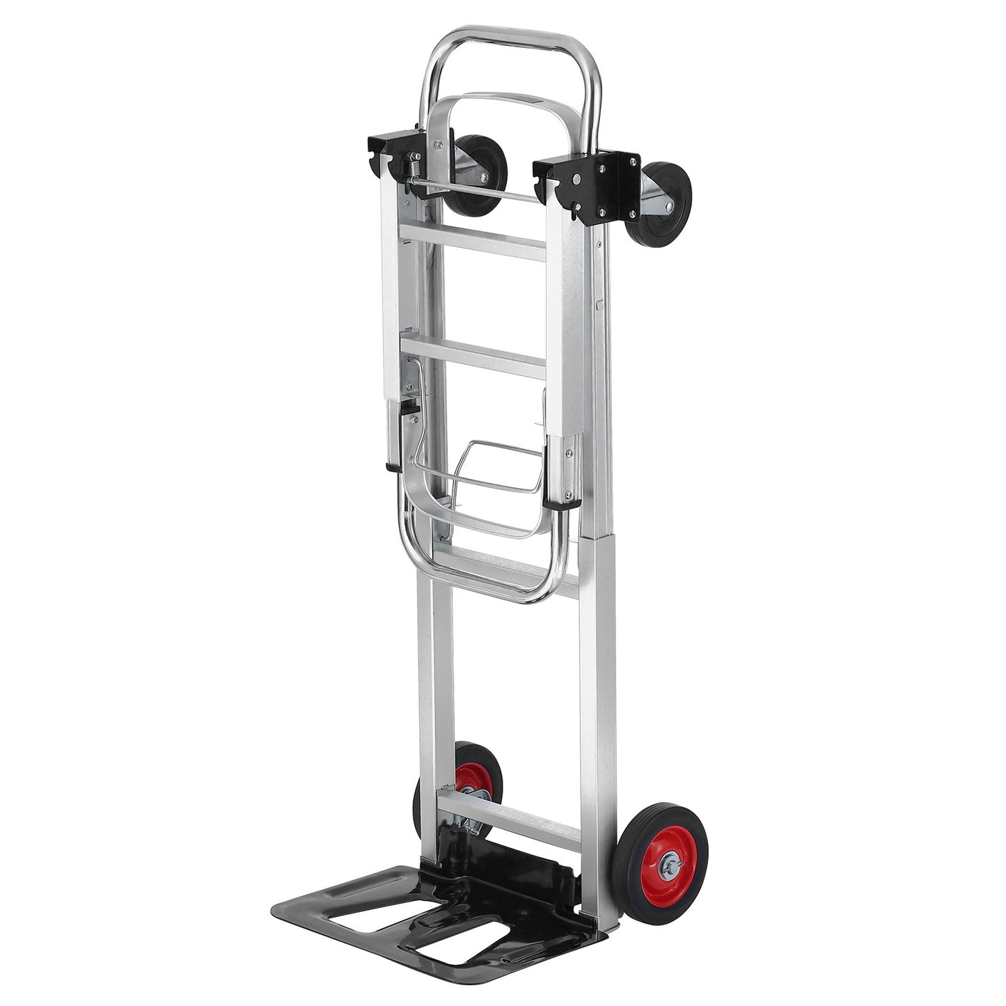 Aluminium Handtruck, 2 i 1, 400 lbs lastkapacitet, Heavy Duty Industriell Cabriolet hopfällbar Handtruck och Dolly, Utility Cart konverterar från Handtruck till plattformsvagn med gummihjul