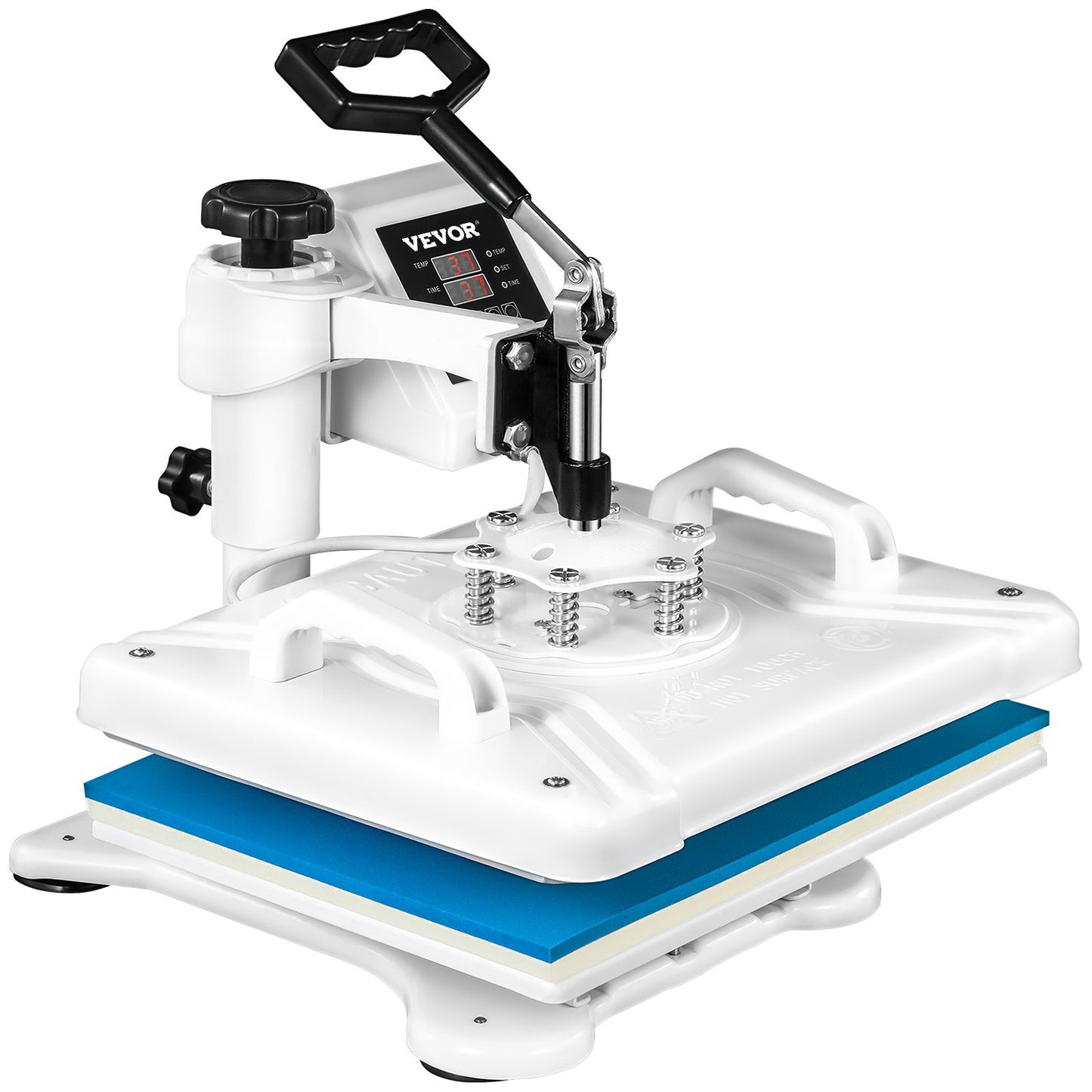 Heat Press 12 X 15 Inch 5 In 1 Heat Press 1250W Heat Press Machine Swing Away White Heat Press T-shirt Sublimation Printer Transfer 360 graders rotation för DIY-skor Hatt och T-shirt