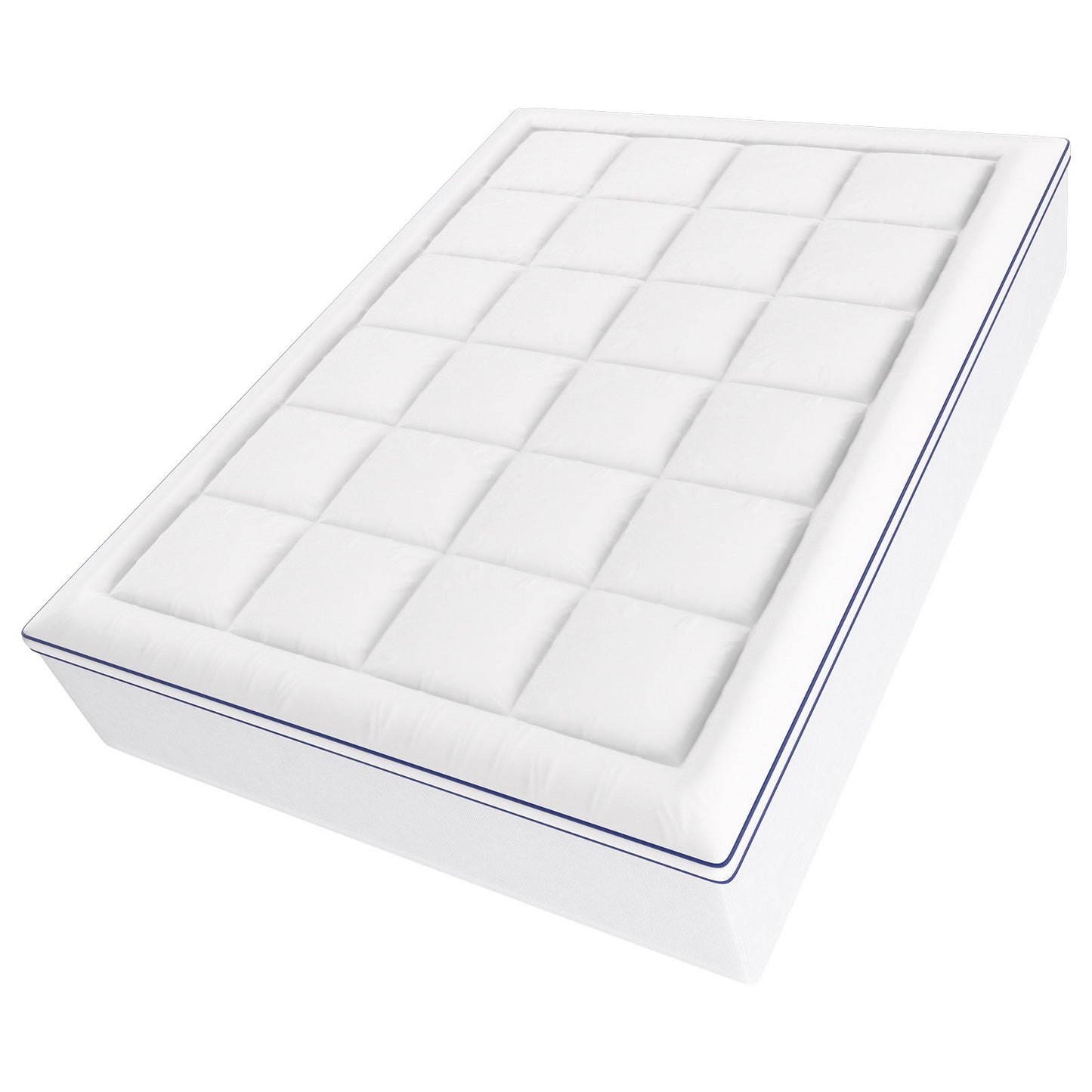 Madrass Topper Premium Memory Foam Fiber Fill Queen 101,6 mm Tjocklek