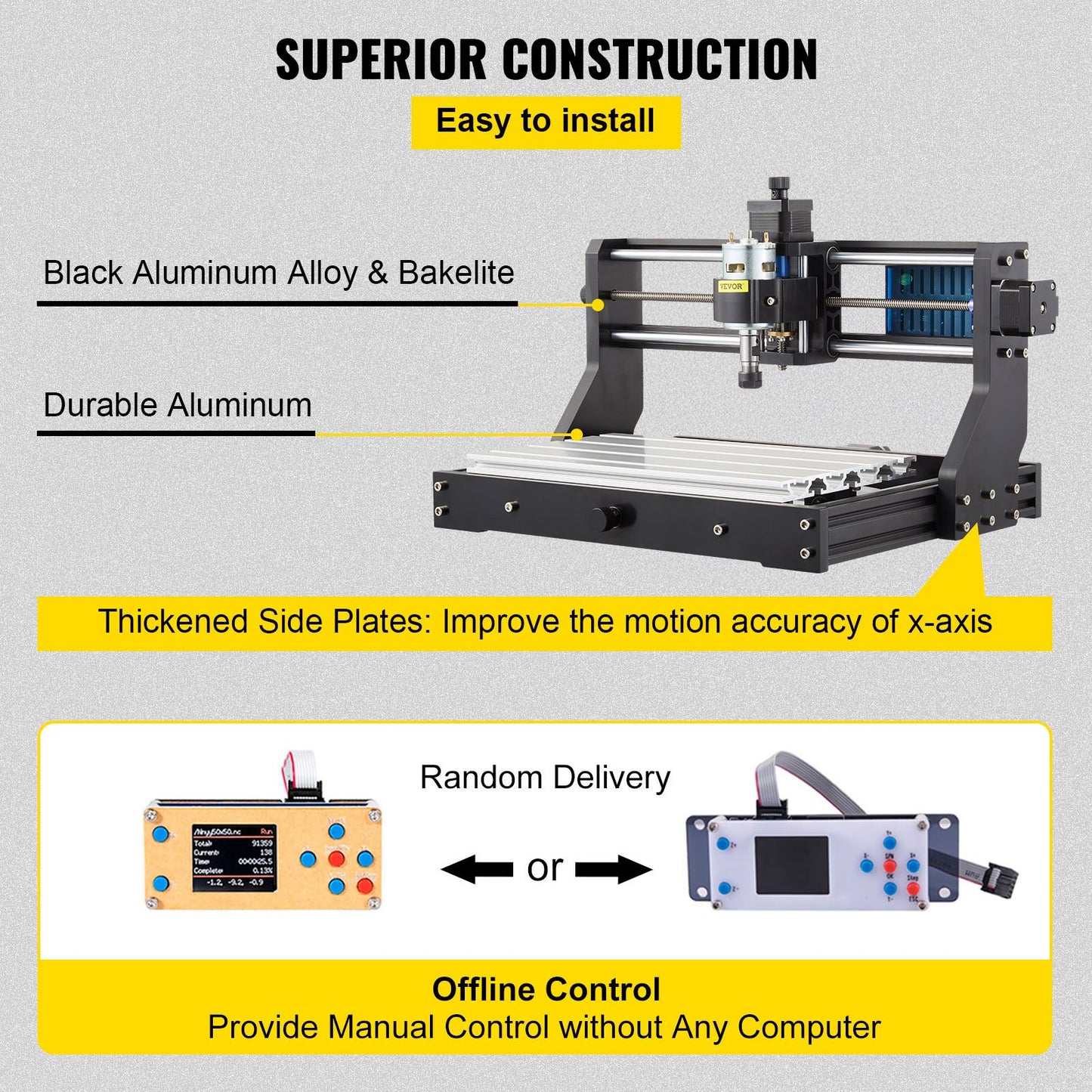 CNC 3018 Pro 300×180×45 mm CNC Machine GRBL Control Mini Engraver with Offline Controller 3 Axis Engraving Machine for Carving Milling Plastic Acrylic PVC Wood