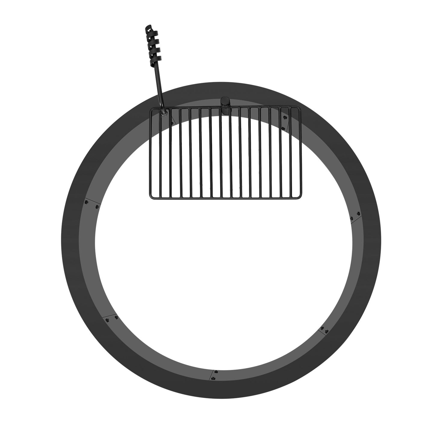 Fire Pit Ring med BBQ Fire Ring 35 tums yttre stål DIY Campfire Firepit