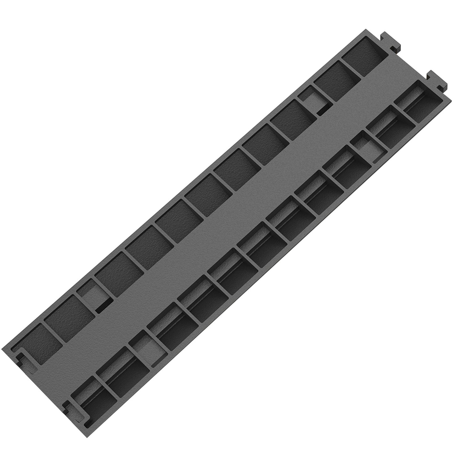 Cable Protection Ramp, 4 Pack 2 Channels Speed Bump, Rubber Modular Speed Barrier Rated 11000 LBS Load Capacity, Protective Wire Cord Ramp Driveway Rubber Traffic Speed Barriers Cable Protection