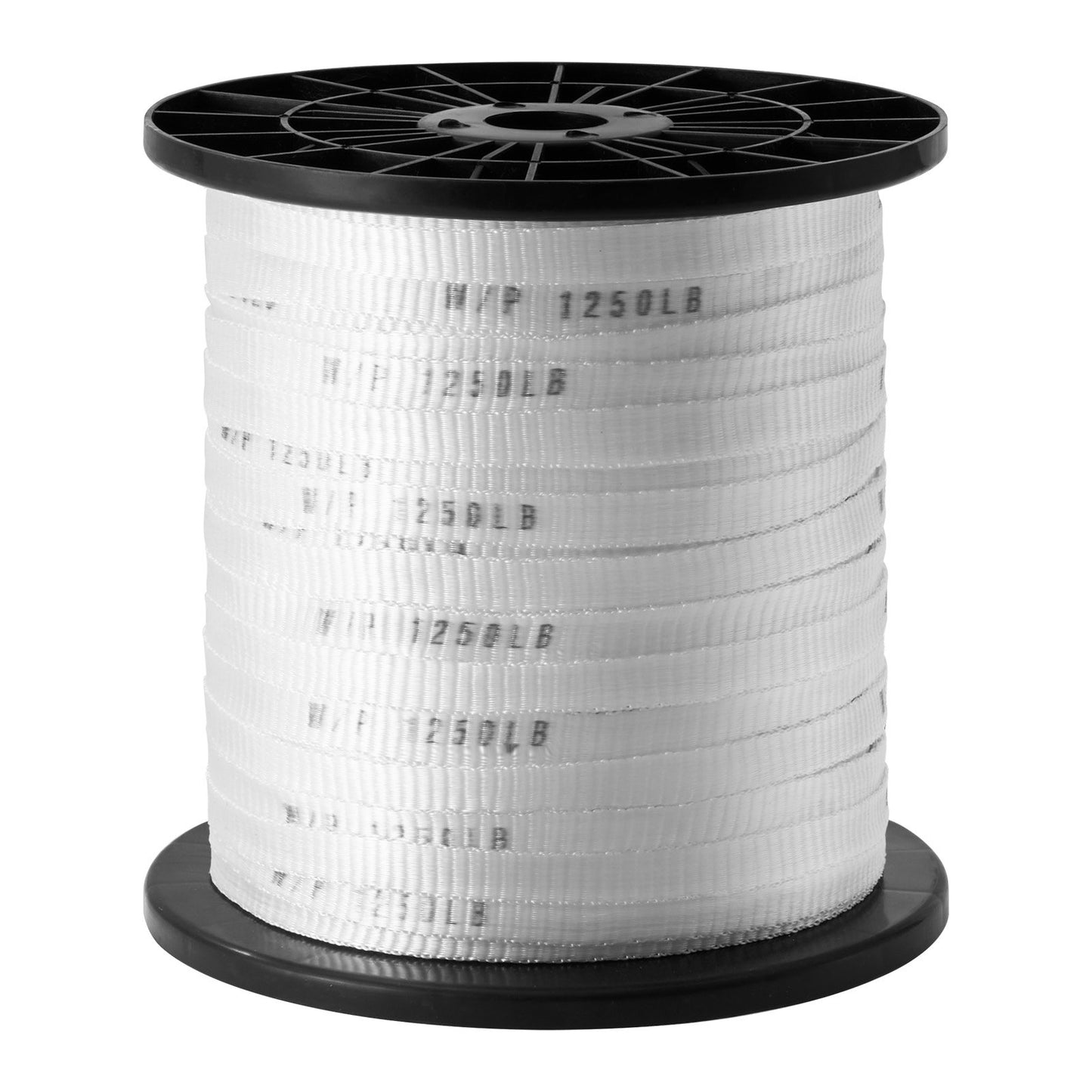 Polyester-Zugband, 1,27 cm x 1334 cm Mule Tape-Flachseil, 1250 lbf Zugkapazität, bedrucktes Stromkabel-Zugband für Verpackung, Gartenarbeit, gewerbliche Elektrik, Verdrahtungsarbeiten, weiß
