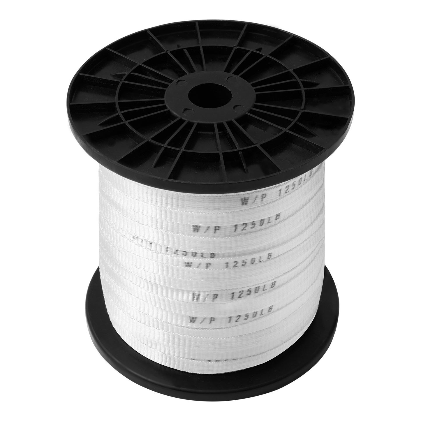 Polyester-Zugband, 1,27 cm x 1334 cm Mule Tape-Flachseil, 1250 lbf Zugkapazität, bedrucktes Stromkabel-Zugband für Verpackung, Gartenarbeit, gewerbliche Elektrik, Verdrahtungsarbeiten, weiß