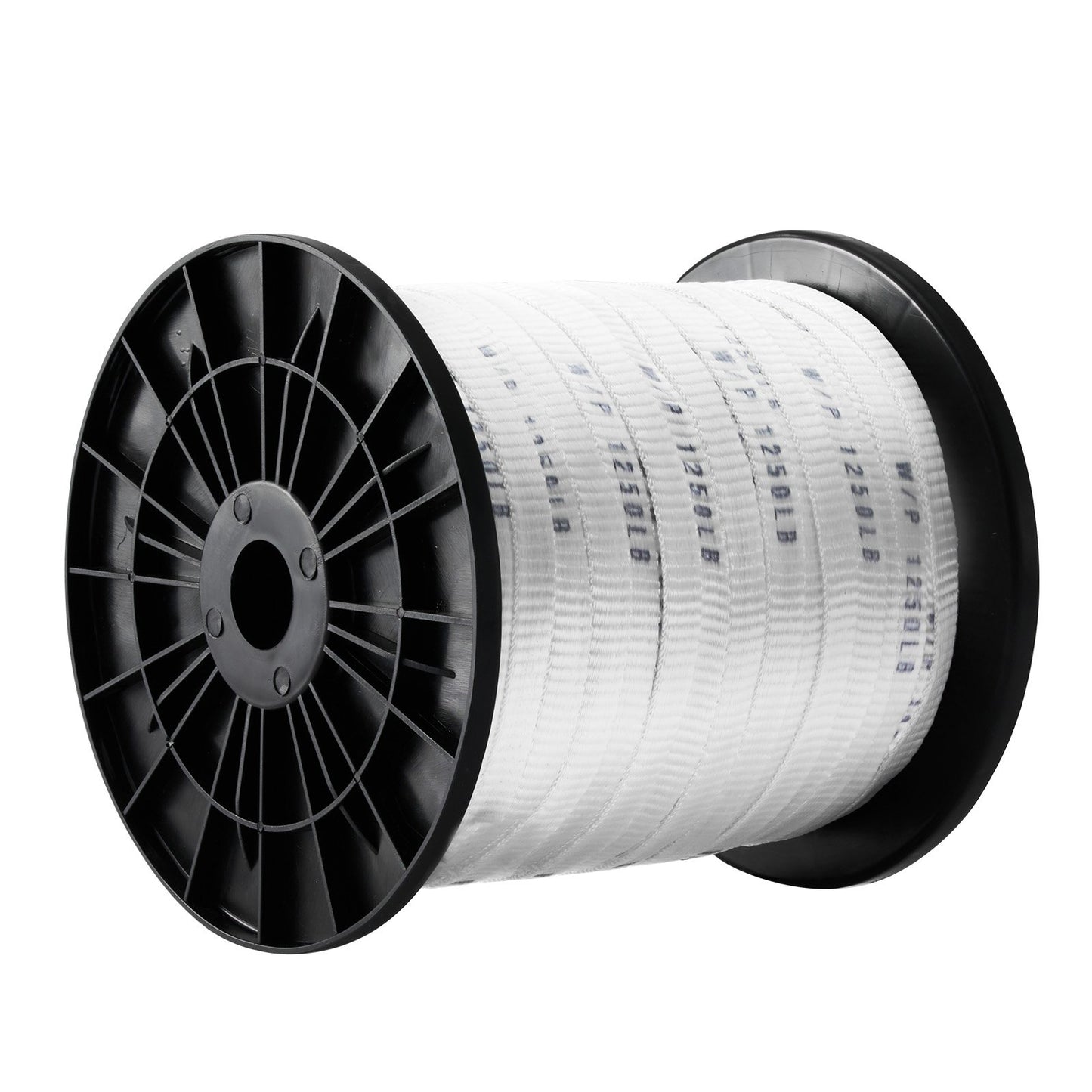 Polyester-Zugband, 1,27 cm x 1334 cm Mule Tape-Flachseil, 1250 lbf Zugkapazität, bedrucktes Stromkabel-Zugband für Verpackung, Gartenarbeit, gewerbliche Elektrik, Verdrahtungsarbeiten, weiß