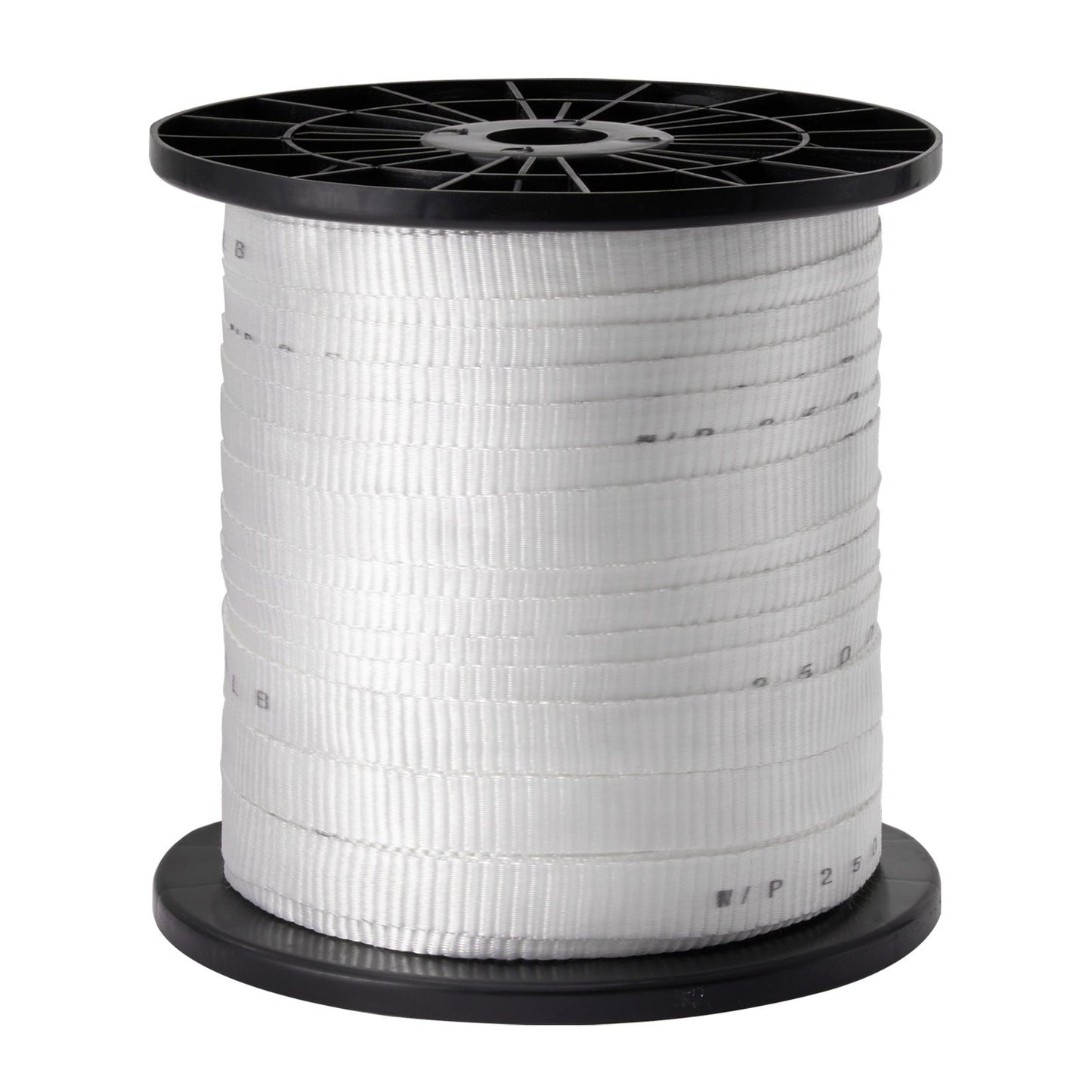 Polyester-Zugband, 3/4" x 318" Mule Tape-Flachseil, 2500 lbf Zugkapazität, bedrucktes Stromkabel-Zugband für Verpackung, Gartenarbeit, gewerbliche Elektrik, Verdrahtungsarbeiten, weiß