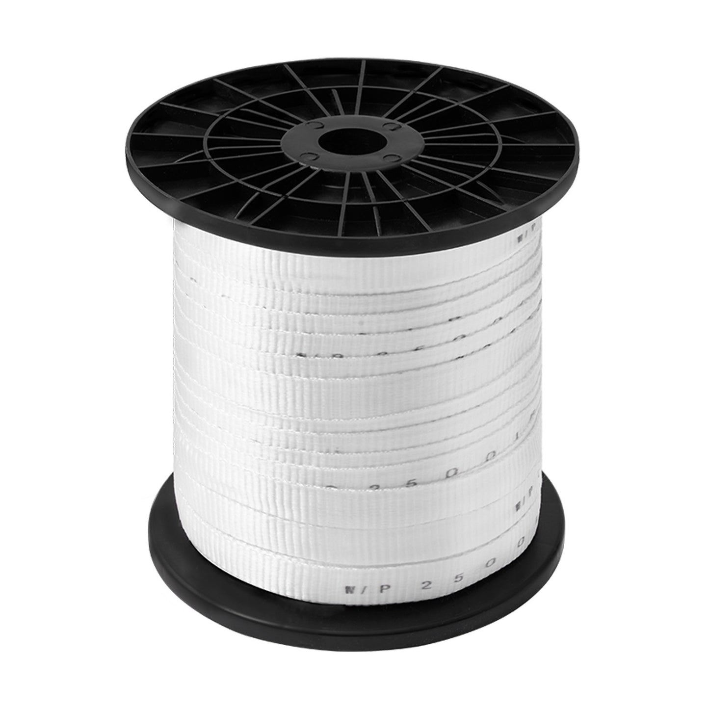Polyester-Zugband, 3/4" x 318" Mule Tape-Flachseil, 2500 lbf Zugkapazität, bedrucktes Stromkabel-Zugband für Verpackung, Gartenarbeit, gewerbliche Elektrik, Verdrahtungsarbeiten, weiß