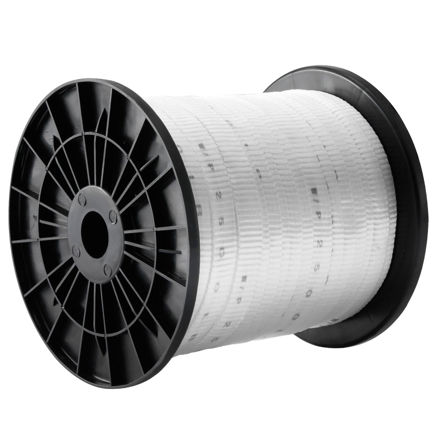 Polyester-Zugband, 3/4" x 318" Mule Tape-Flachseil, 2500 lbf Zugkapazität, bedrucktes Stromkabel-Zugband für Verpackung, Gartenarbeit, gewerbliche Elektrik, Verdrahtungsarbeiten, weiß