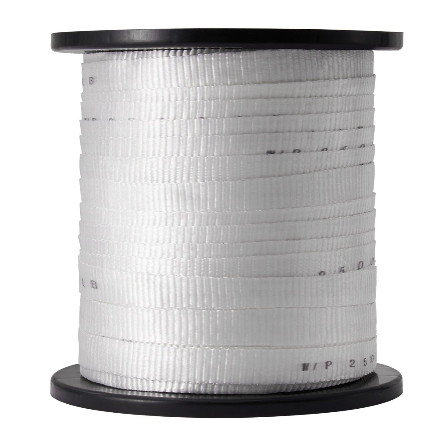 Polyester-Zugband, 3/4" x 318" Mule Tape-Flachseil, 2500 lbf Zugkapazität, bedrucktes Stromkabel-Zugband für Verpackung, Gartenarbeit, gewerbliche Elektrik, Verdrahtungsarbeiten, weiß