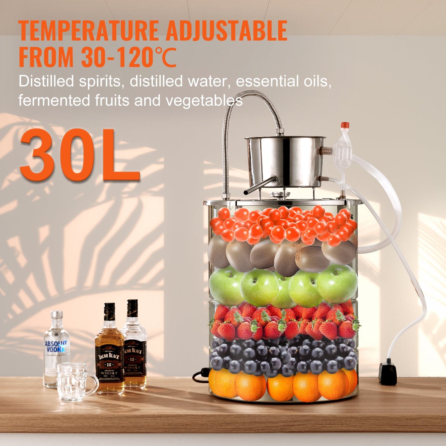 Still Water Distiller 9Gal with Thumper Keg & Water Pump
