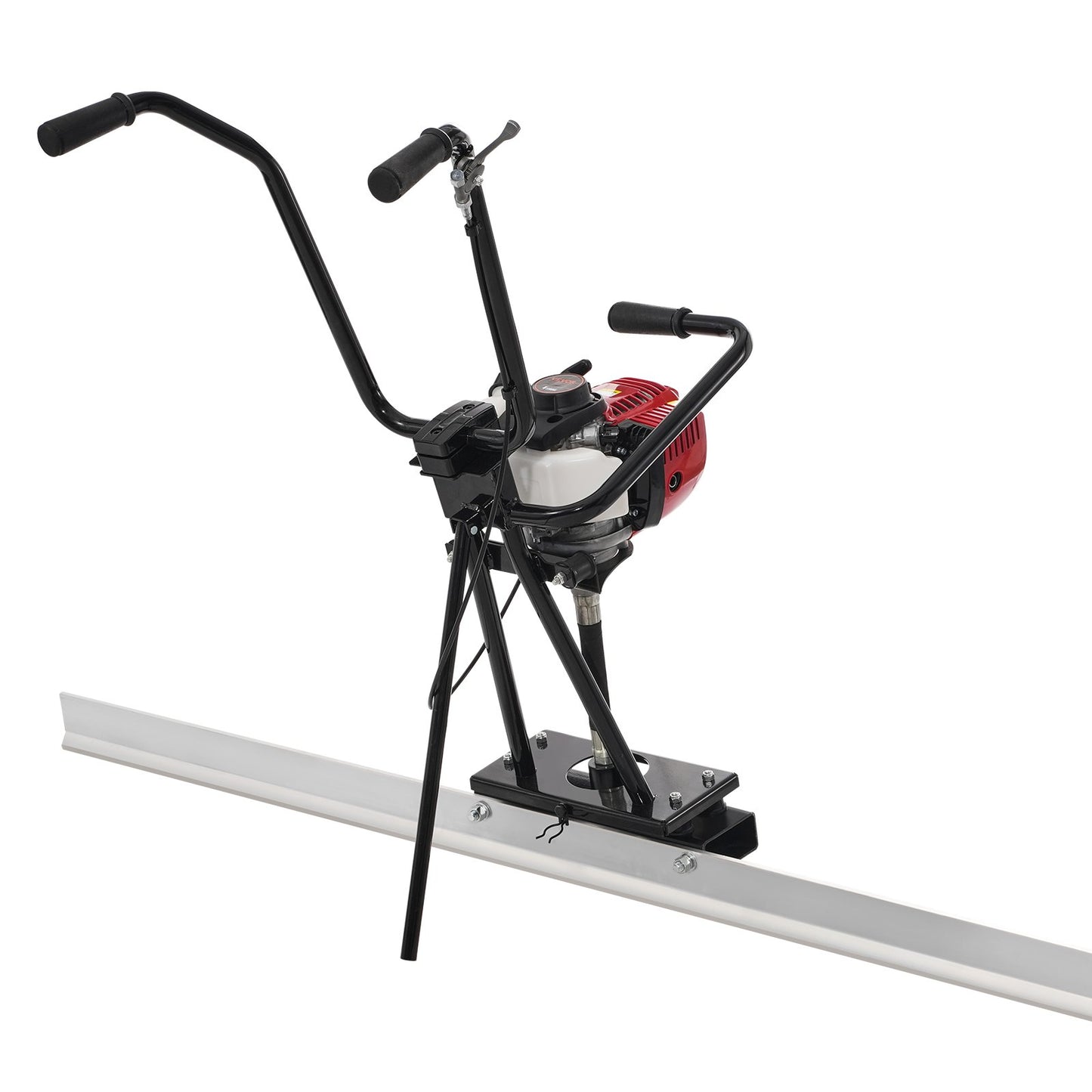 Gas Betong Power Screed, 6ft/8ft/11ft aluminiumskiva rakkantsstångssats, 4-takts cementfinishing Vibrerande motor med höjdjusterbara handtag, högeffektiva betongverktyg 6500 rpm