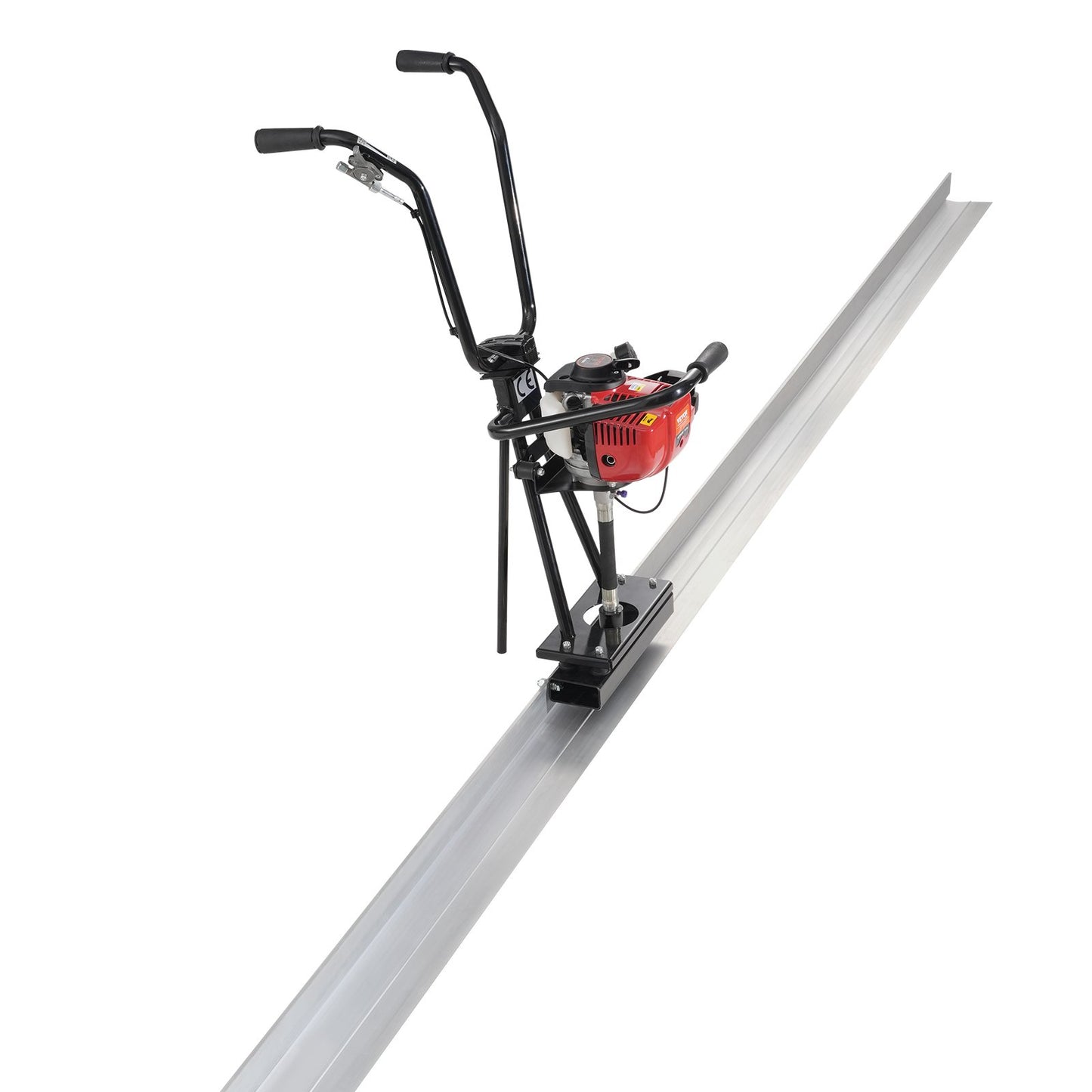 Gas Betong Power Screed, 6ft/8ft/11ft aluminiumskiva rakkantsstångssats, 4-takts cementfinishing Vibrerande motor med höjdjusterbara handtag, högeffektiva betongverktyg 6500 rpm