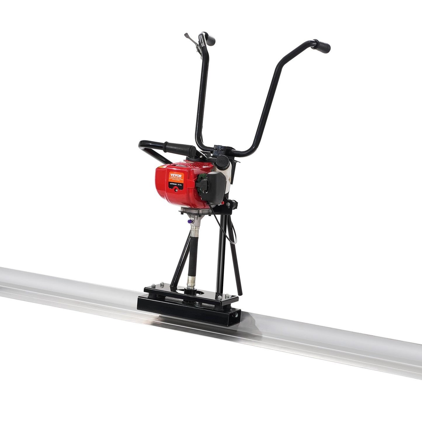 Gas Betong Power Screed, 6ft/8ft/11ft aluminiumskiva rakkantsstångssats, 4-takts cementfinishing Vibrerande motor med höjdjusterbara handtag, högeffektiva betongverktyg 6500 rpm