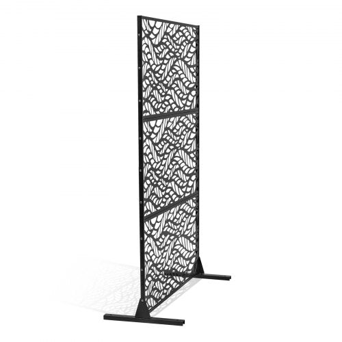 Metal Privacy Screen 47" x 72" Outdoor Privacy Screens & Panels Black