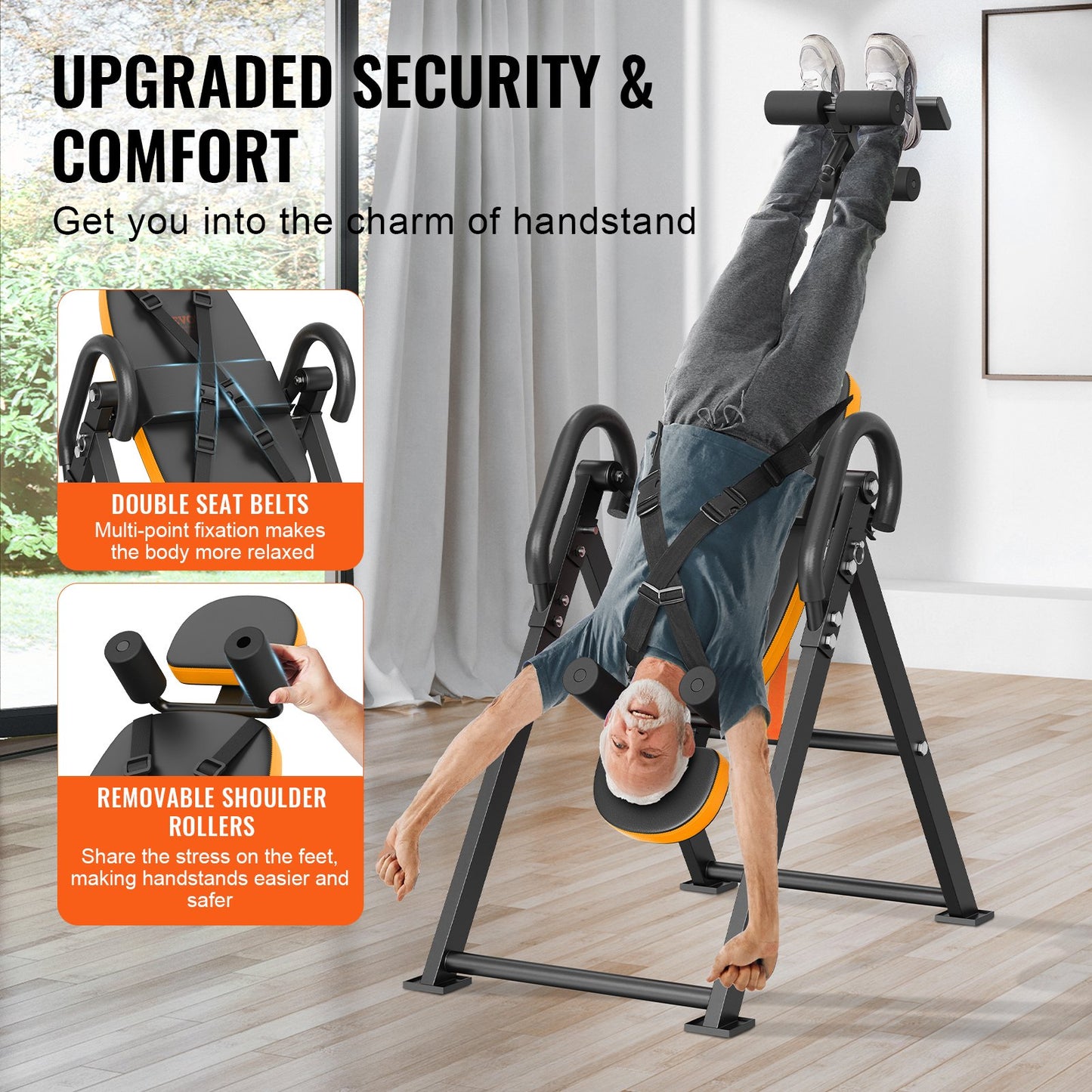 Inversion Table Foldable Strength Training Equipment Hang Training Bench