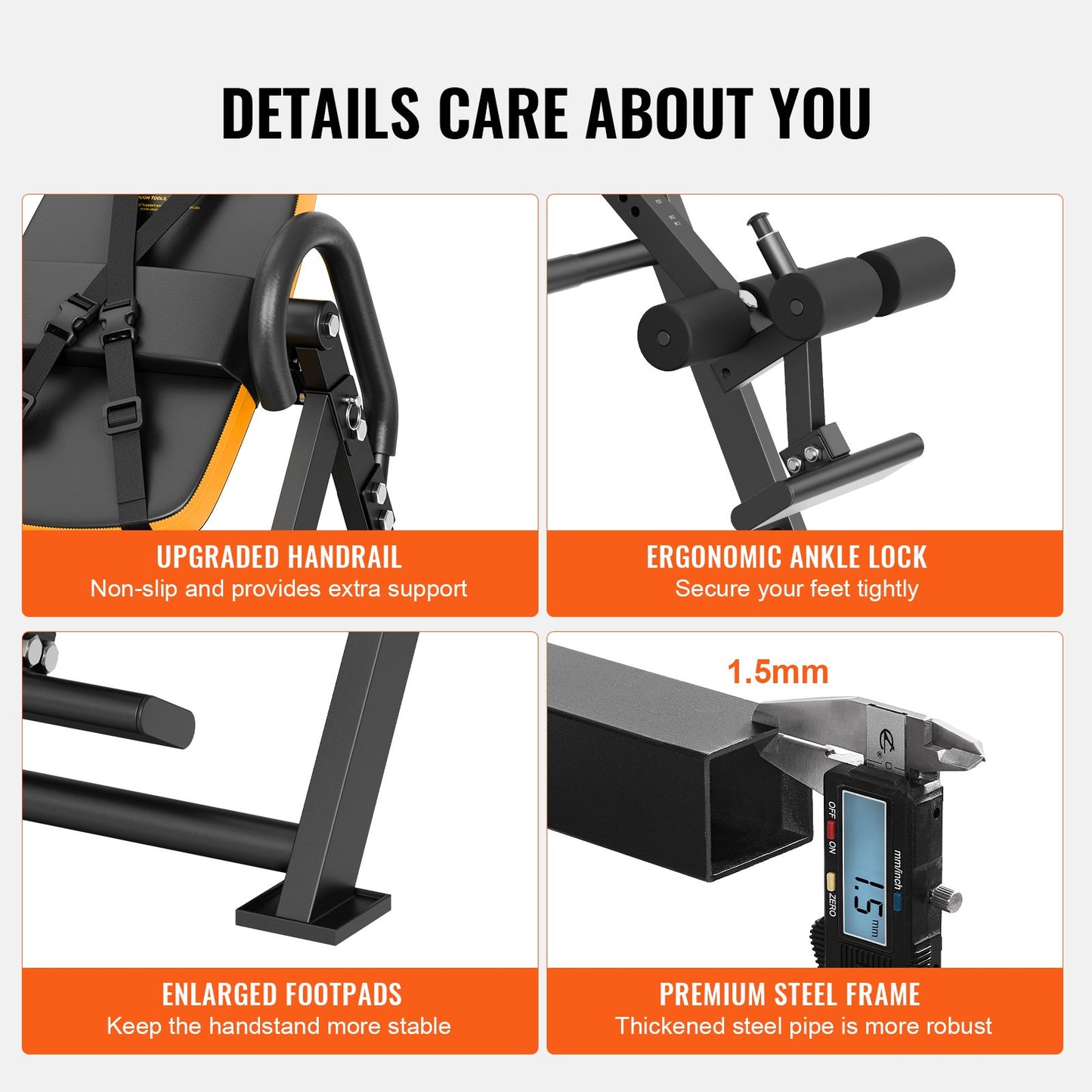 Inversion Table Foldable Strength Training Equipment Hang Training Bench