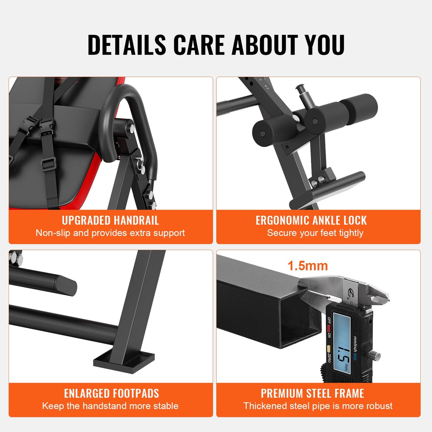 Inversion Table Foldable Strength Training Equipment Hang Training Bench