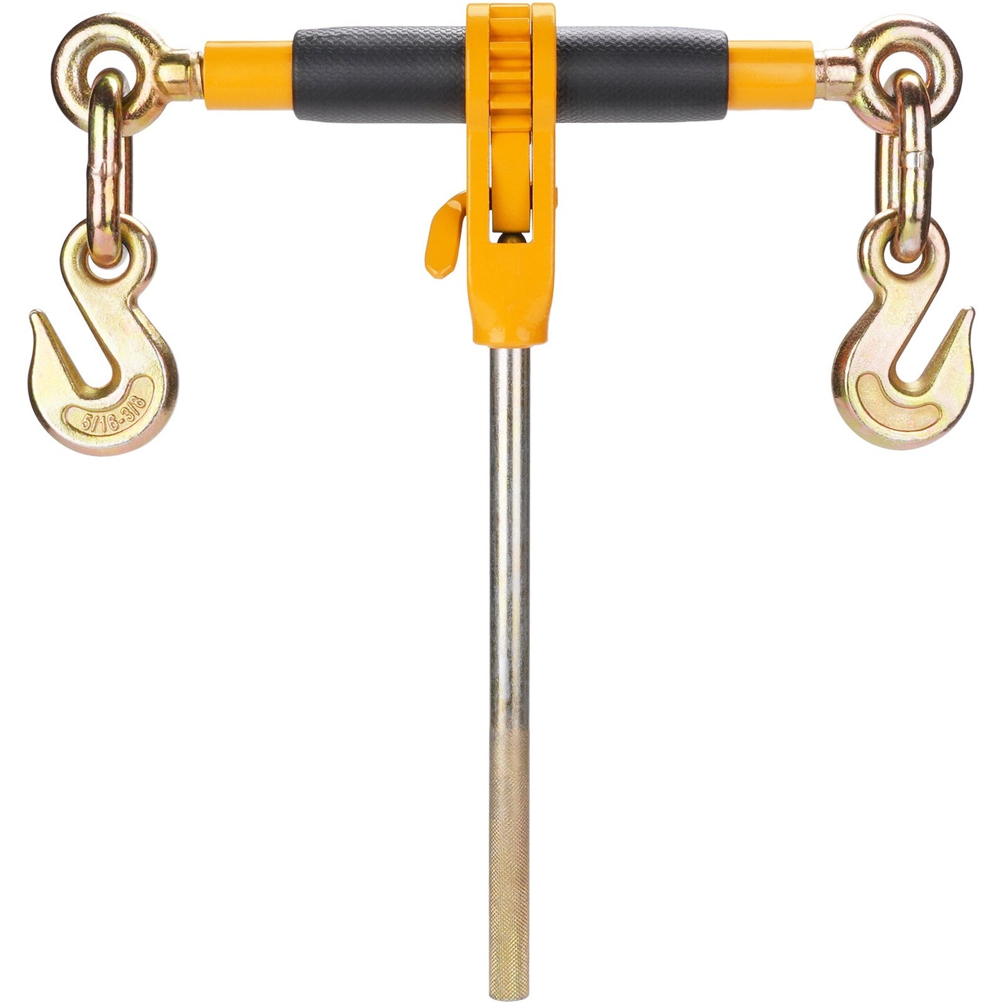 Ratschenkettenbinder, 2 Stück, 3/8"-1/2" Hochleistungs-Lastbinder, mit G80-Ketten, 12000 lbs sichere Tragfähigkeit, arbeitssparender Anti-Rutsch-Griff, Bindekettenbinder für Pritschenwagenanhänger