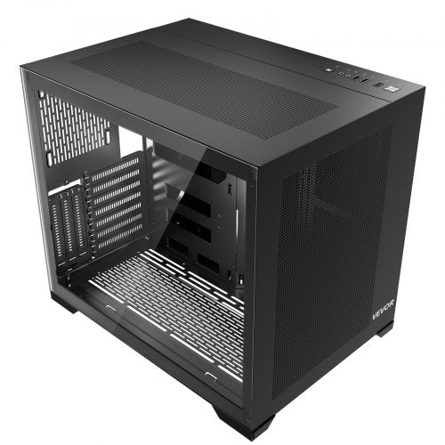 Mid-Tower ATX PC-chassi med dubbla kammare, speldatorchassi, ingen fläkt ingår | EU