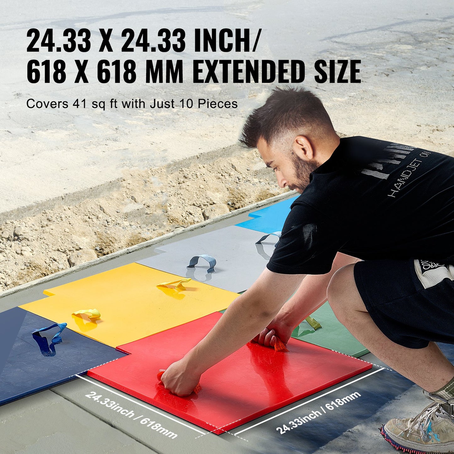 Betongstämplar Mat 24 i 7 st Texturing Skin Polyuretan Texture Formar