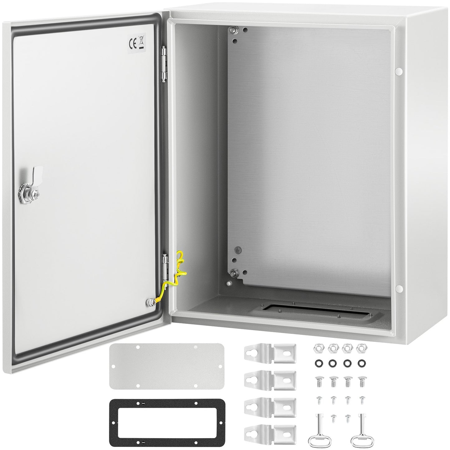 NEMA stålkapsling, 20 x 16 x 10\' NEMA 4X elektrisk låda i stål, IP66 vattentät och dammtät, kopplingsdosa utomhus/inomhus, med monteringsplatta