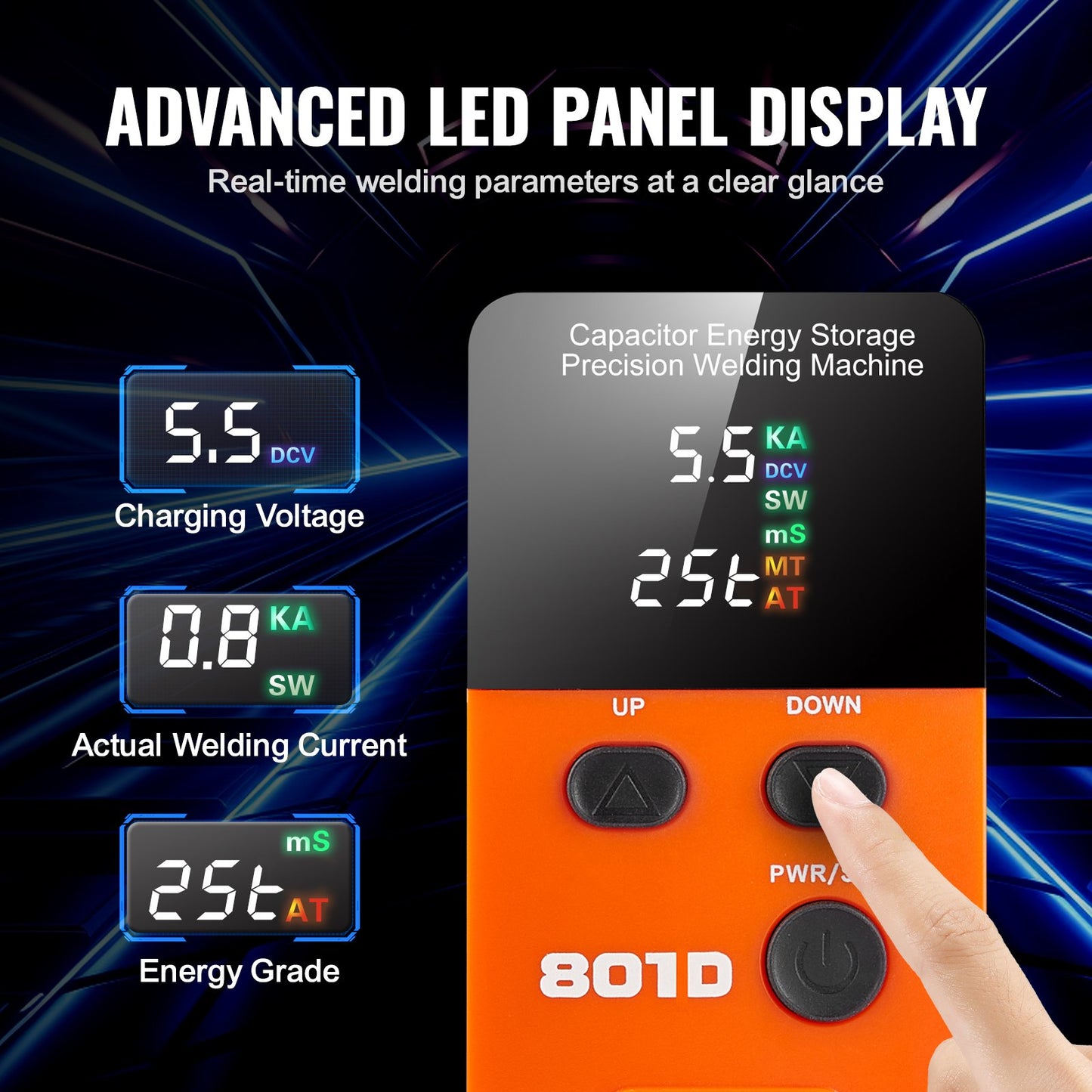 801D Battery spot welder 14.5KW capacitor Energy storage Pulse spot welder