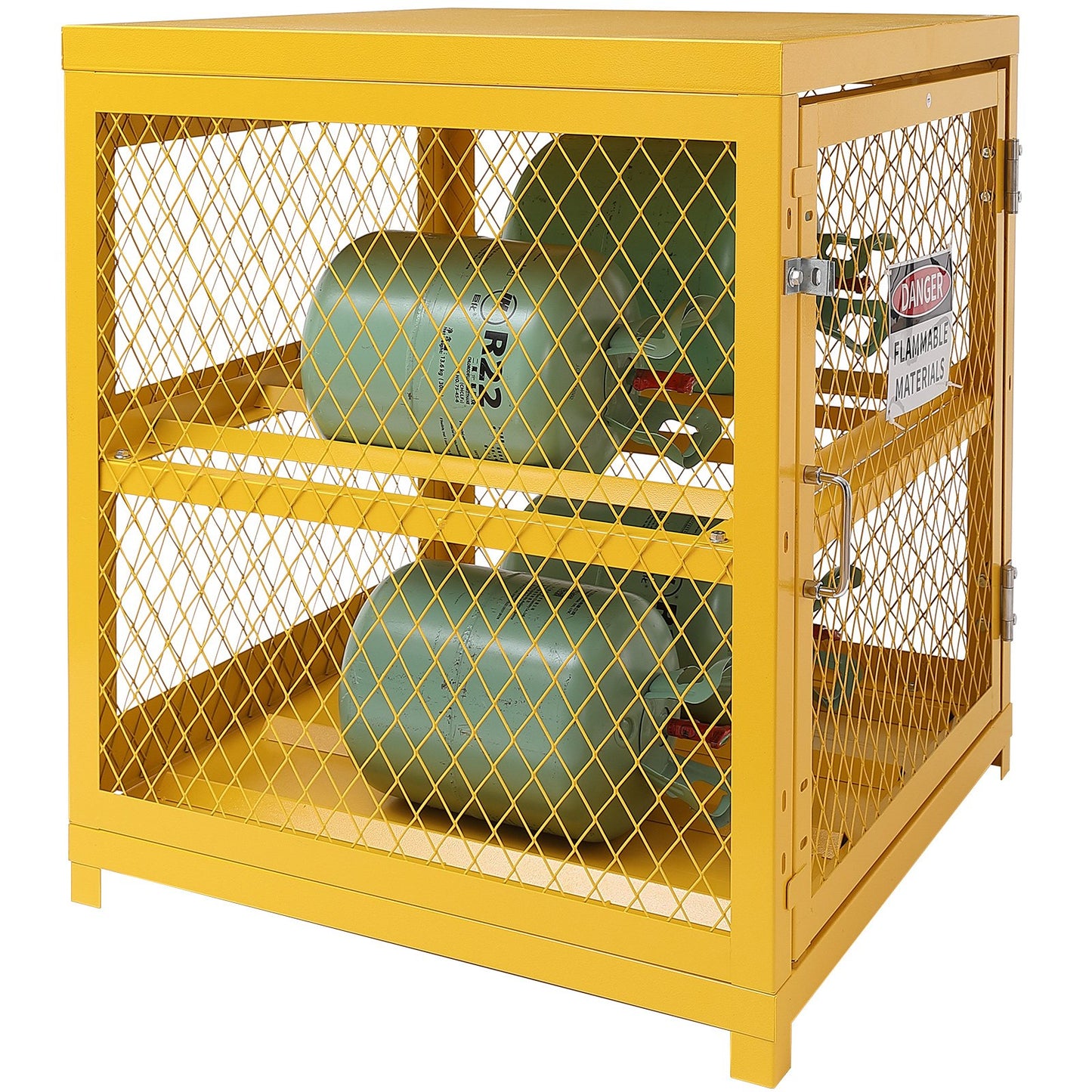 Horisontell Cylinder Förvaringsskåp 4x33lb Kapacitet Propan Förvaringsbur