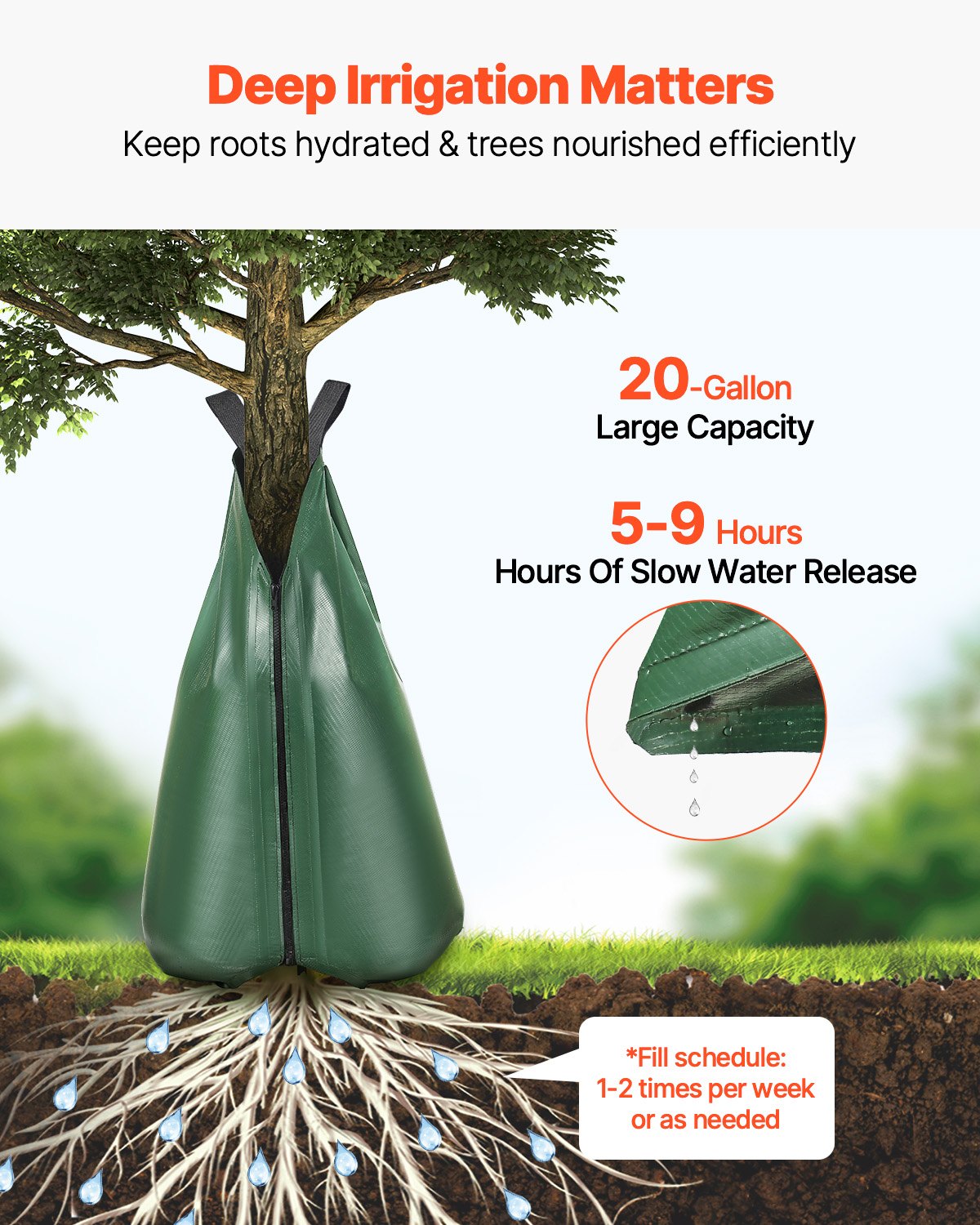Tree Water Bag 4-pack 20 liters Slow Release Tree Water Bag Durable