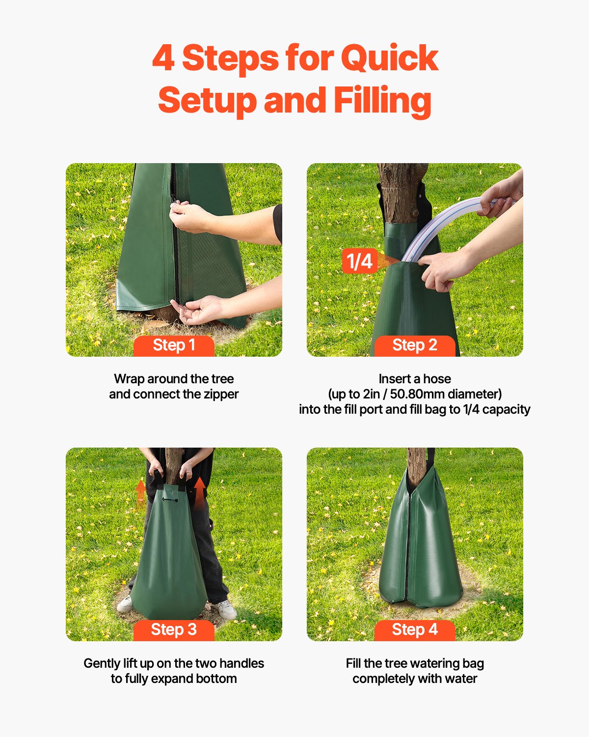 Tree Water Bag 4-pack 20 liters Slow Release Tree Water Bag Durable