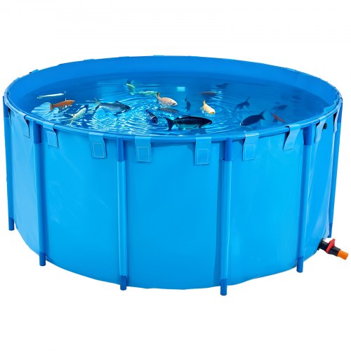 Canvas Fish Pond Upland Fish Aquarium 1320 Gallon Round Koi Pond (Blue)