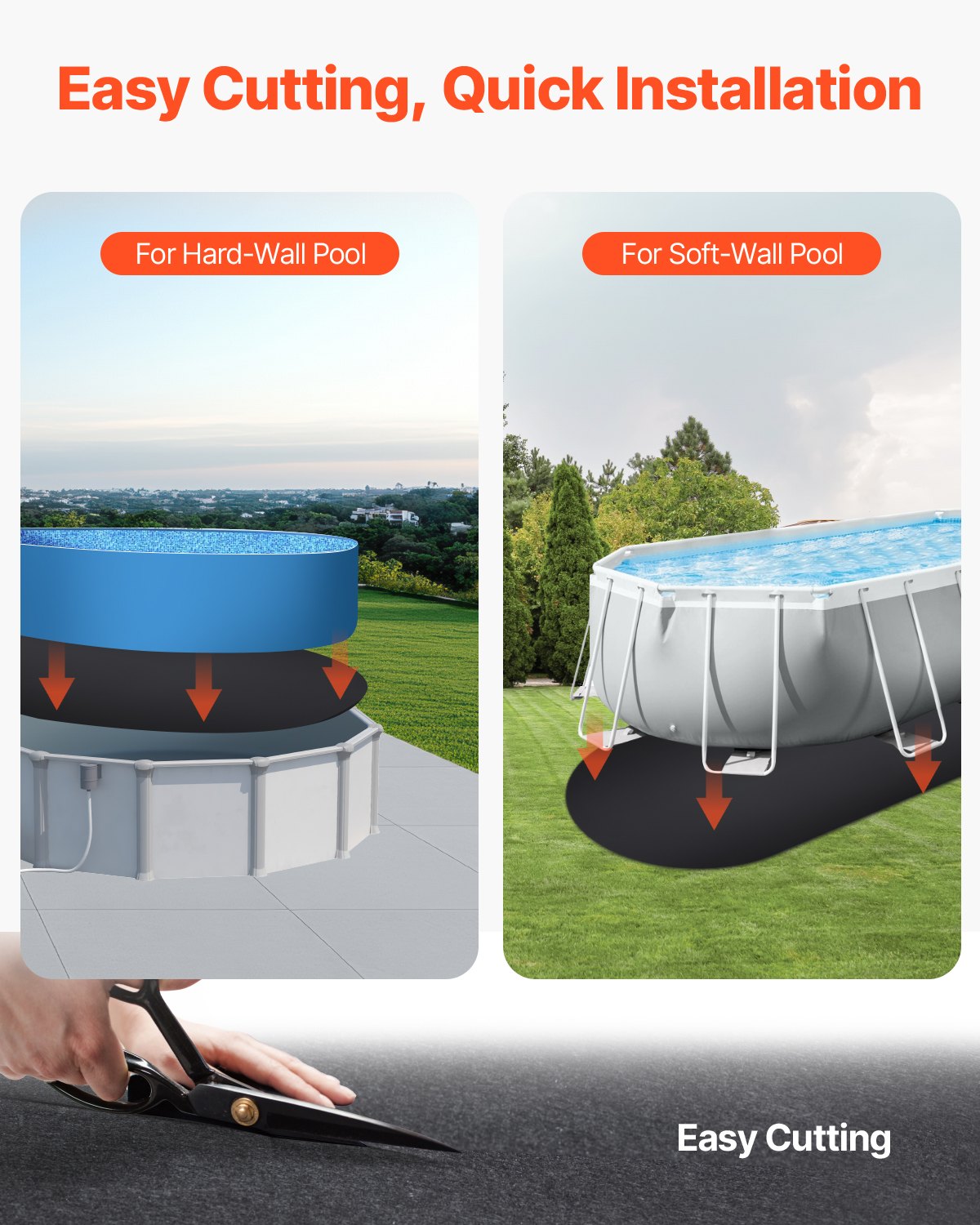 12x24 ft Oval Pool Liner Pad for Above Ground Pools Heavy Duty Pool Mat