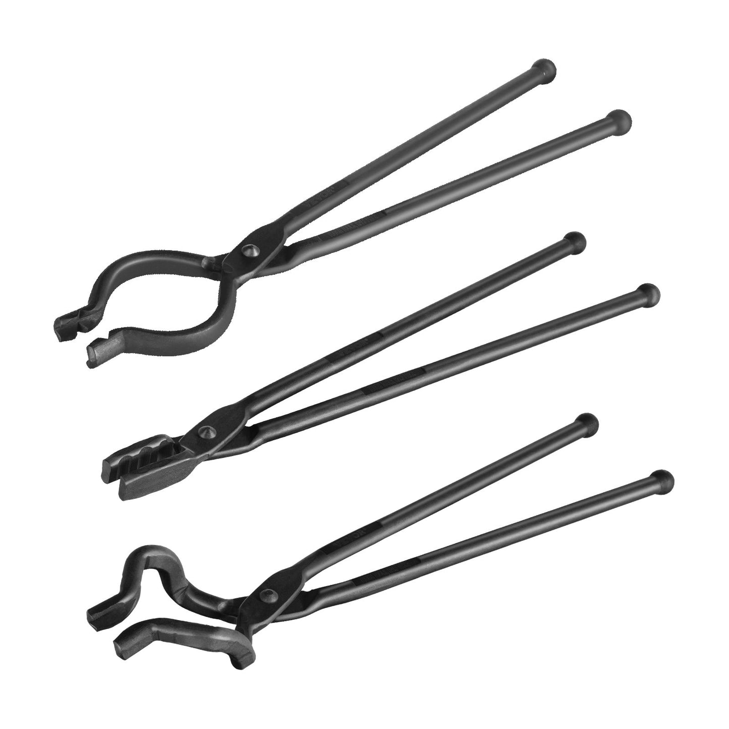 Schmiedezange, 18 Zoll, 3 STS, V-Bit-Bolzenzange, Wolfsbackenzange und Z-V-Bit-Zange, Schmiedezange aus Kohlenstoffstahl mit A3-Stahlnieten, für Anfänger und erfahrene Schmiede, Klingenschmiede und Handwerker