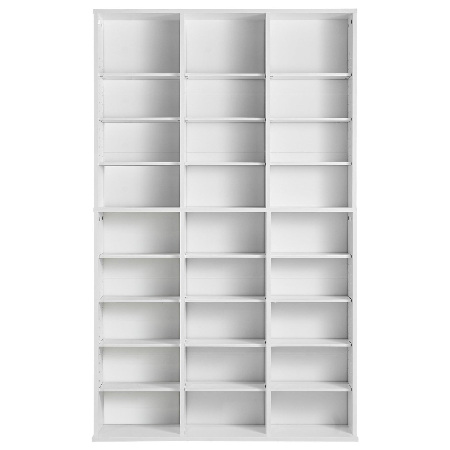 Media Storage Cabinet 9 lager Justerbara DVD-hyllor Rymmer 756 CD-skivor Vita